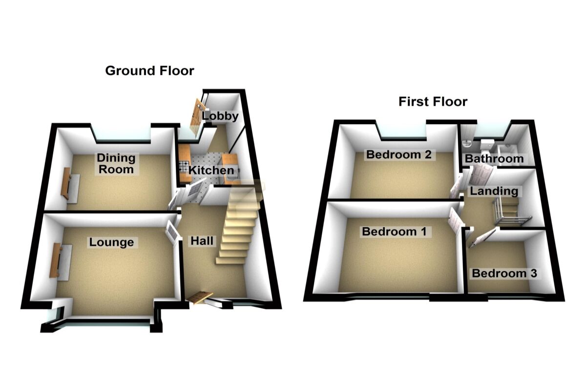 Floorplan of 3 bedroom Mid Terrace House for sale, Downend Road, Horfield, Bristol, BS7