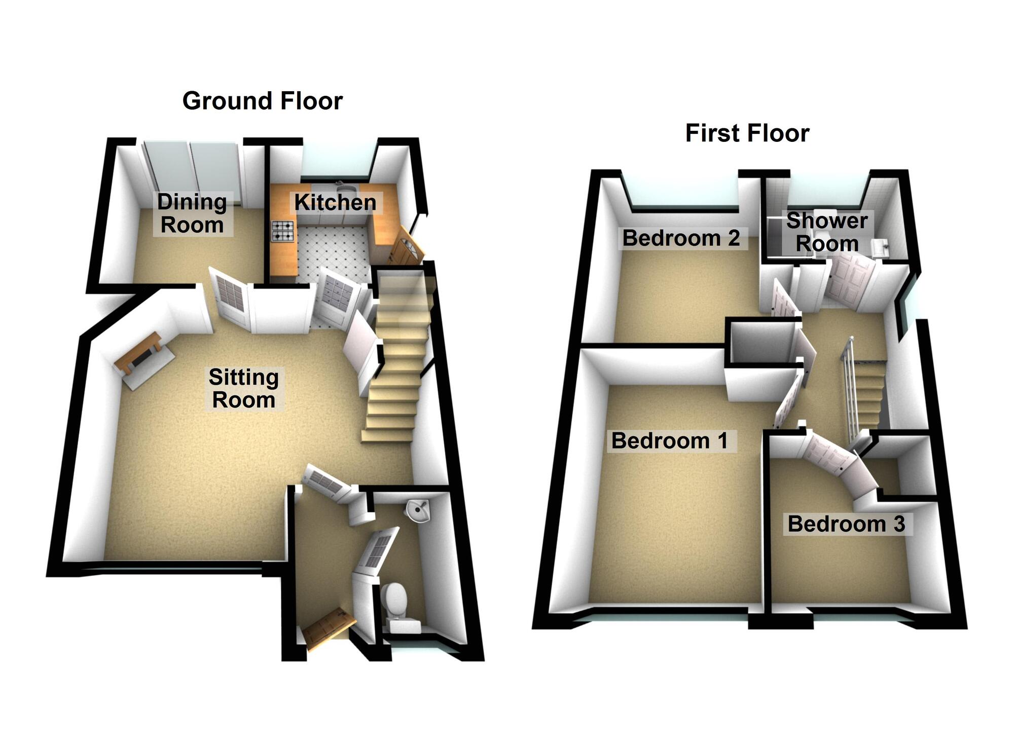 Floorplan of 3 bedroom Link Detached House for sale, Moor Croft Drive, Longwell Green, Bristol, BS30