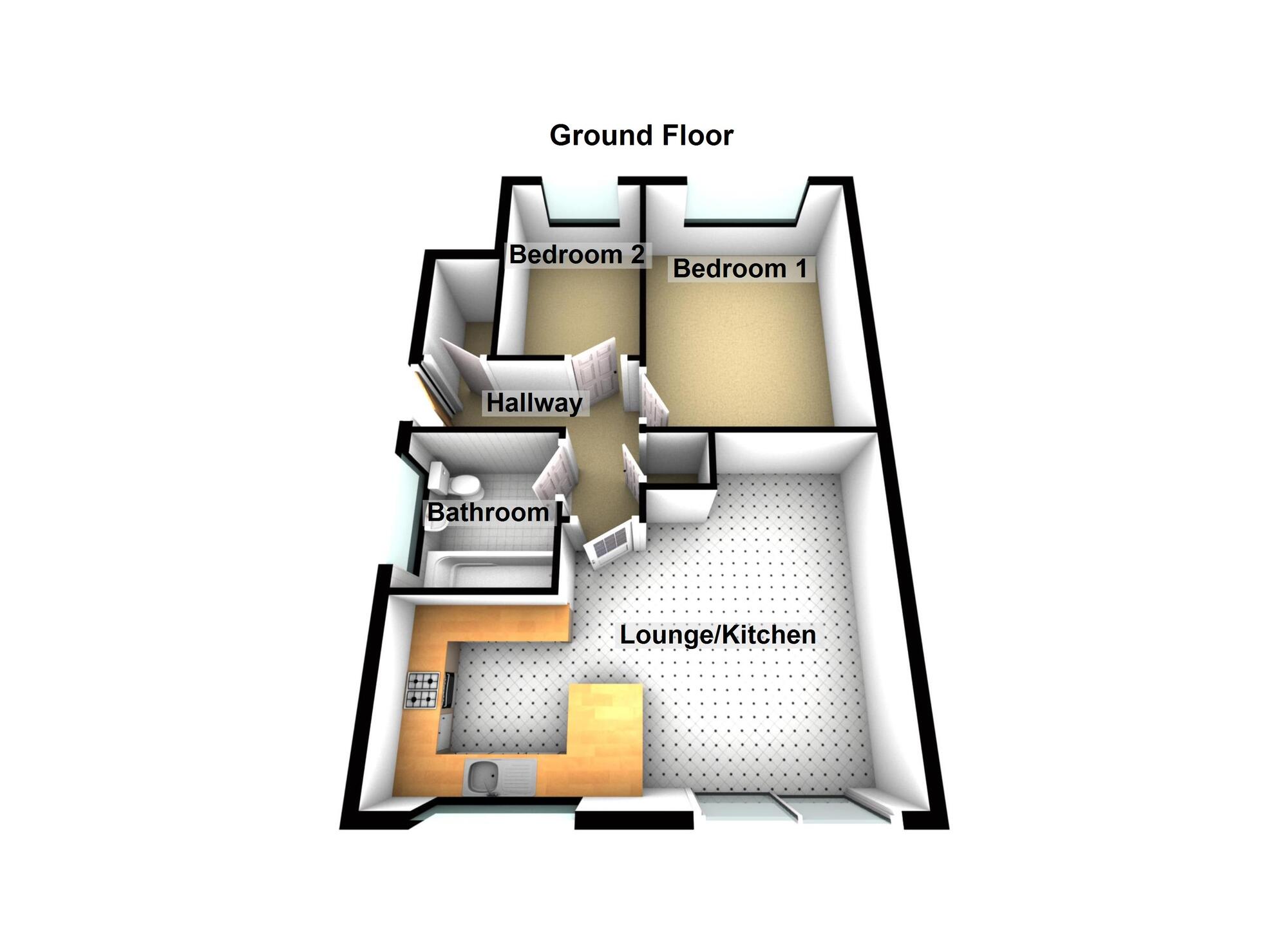 Floorplan of 2 bedroom Flat for sale, Chelsea Close, Keynsham, Somerset, BS31