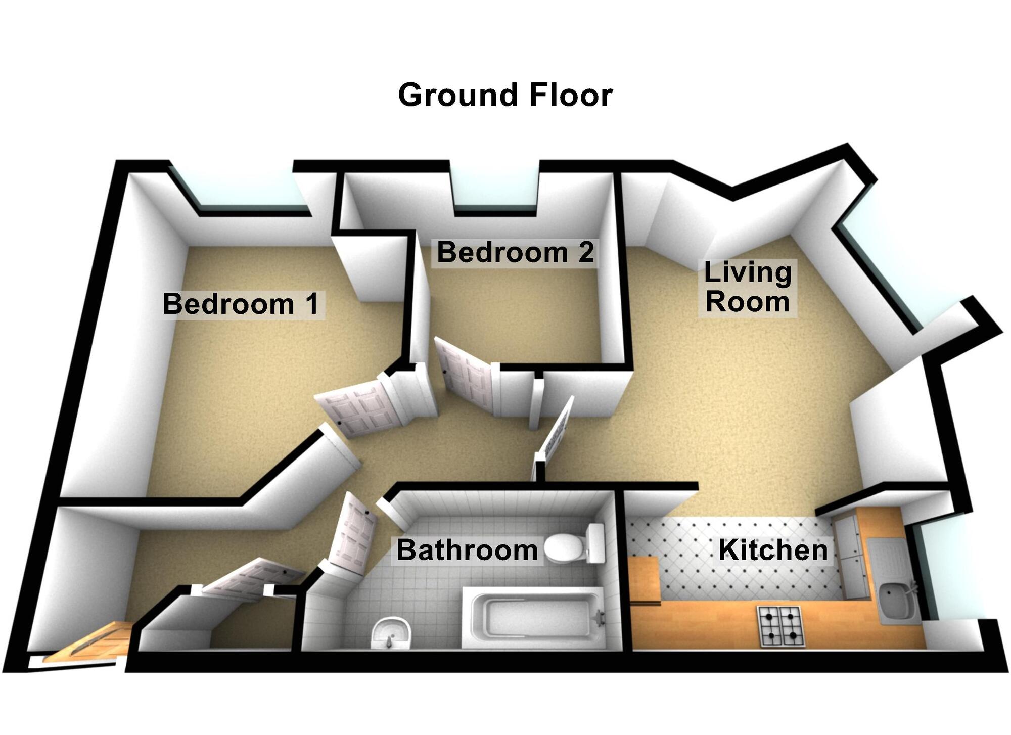 Floorplan of 2 bedroom Flat for sale, Greenfield Road, Keynsham, Bristol, BS31