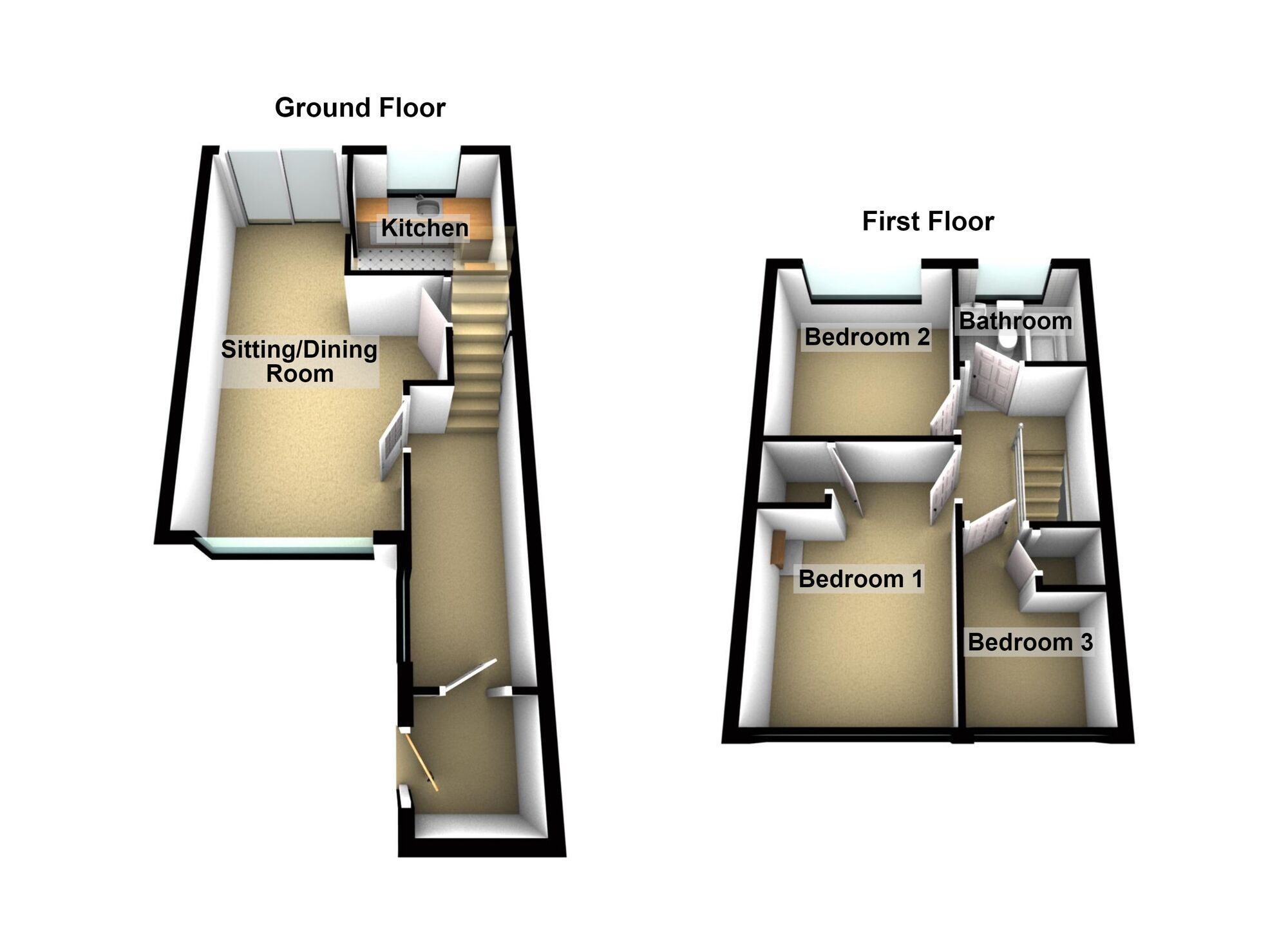 Floorplan of 3 bedroom Mid Terrace House for sale, Holmoak Road, Keynsham, Bristol, BS31