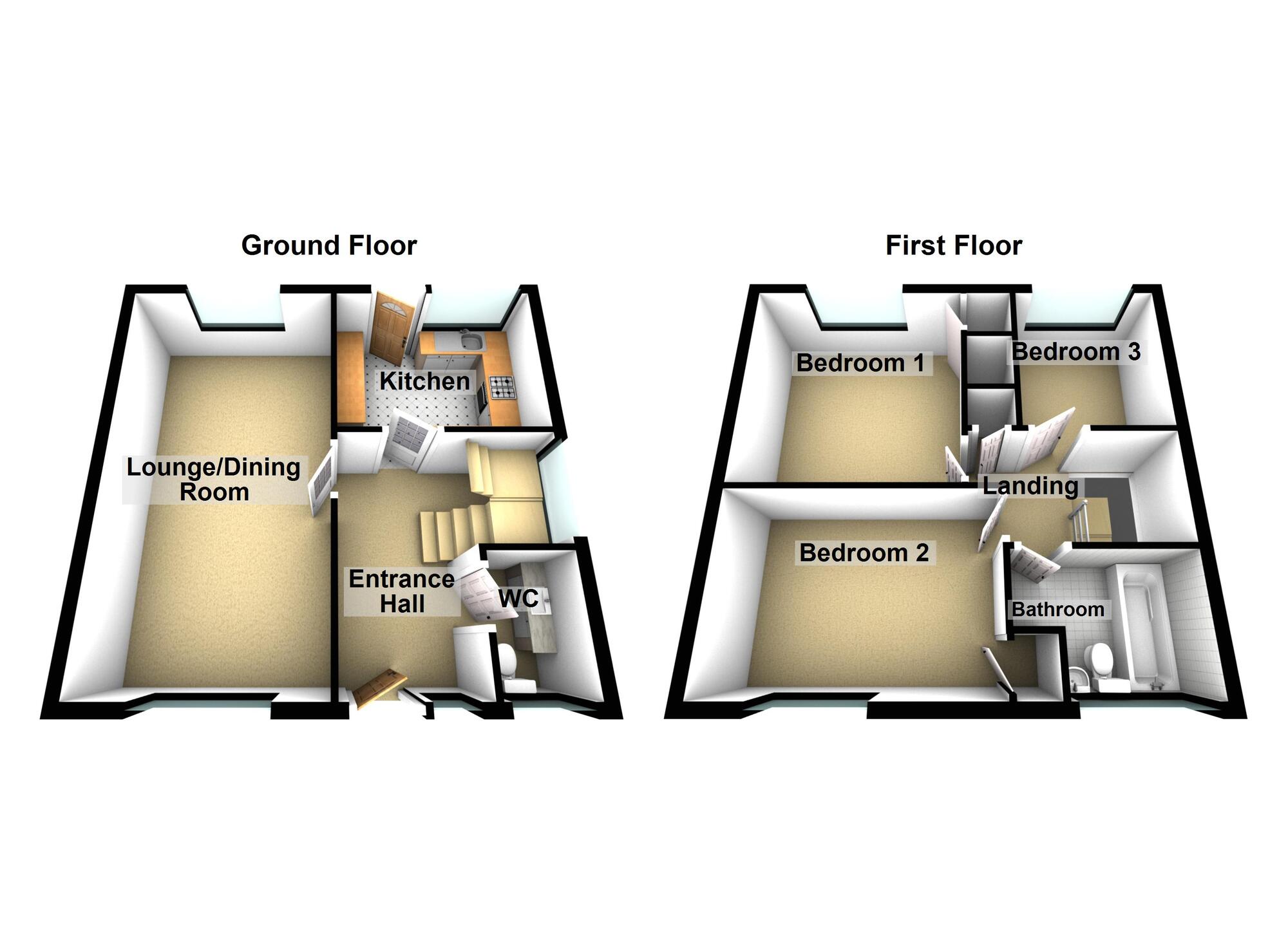 Floorplan of 3 bedroom Detached House to rent, Moor Croft Drive, Longwell Green, Gloucestershire, BS30