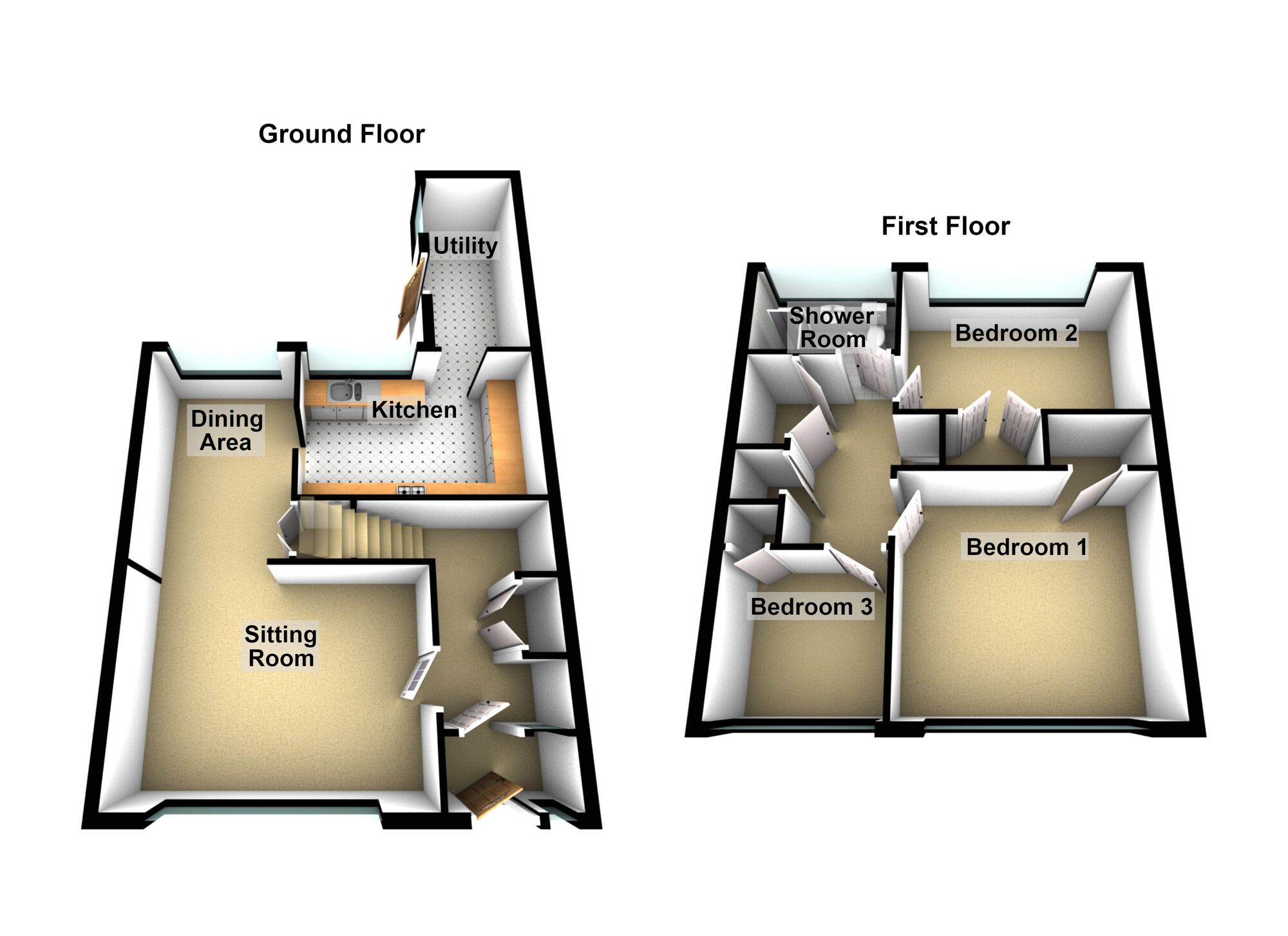 Floorplan of 3 bedroom Mid Terrace House for sale, Ludlow Close, Keynsham, Bristol, BS31