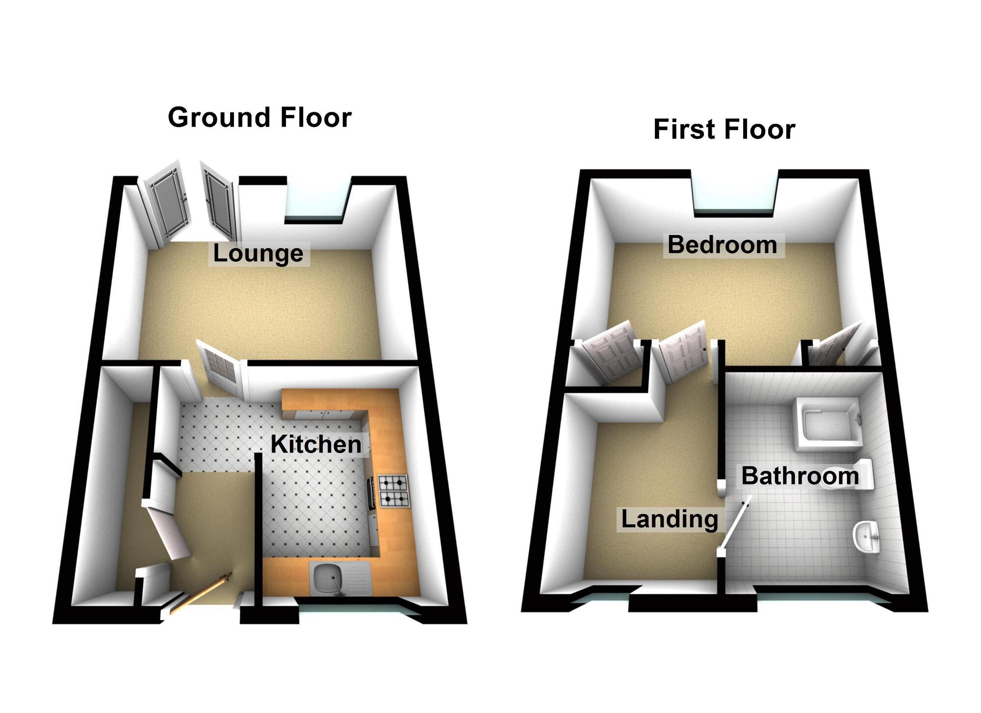Floorplan of 1 bedroom Semi Detached House for sale, Meadow Way, Bradley Stoke, Gloucestershire, BS32