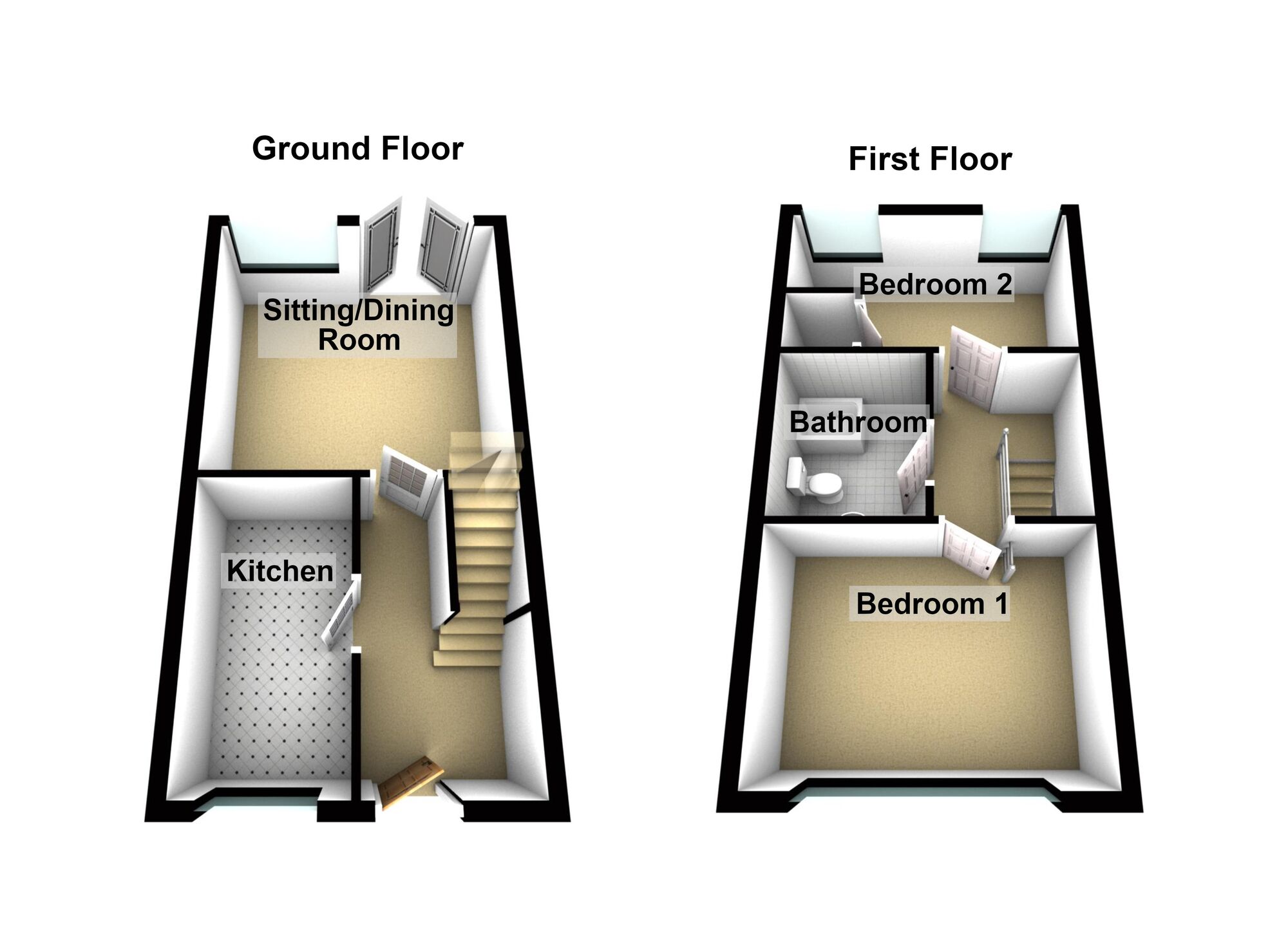 Floorplan of 2 bedroom Mid Terrace House for sale, Linden Drive, Bradley Stoke, Bristol, BS32