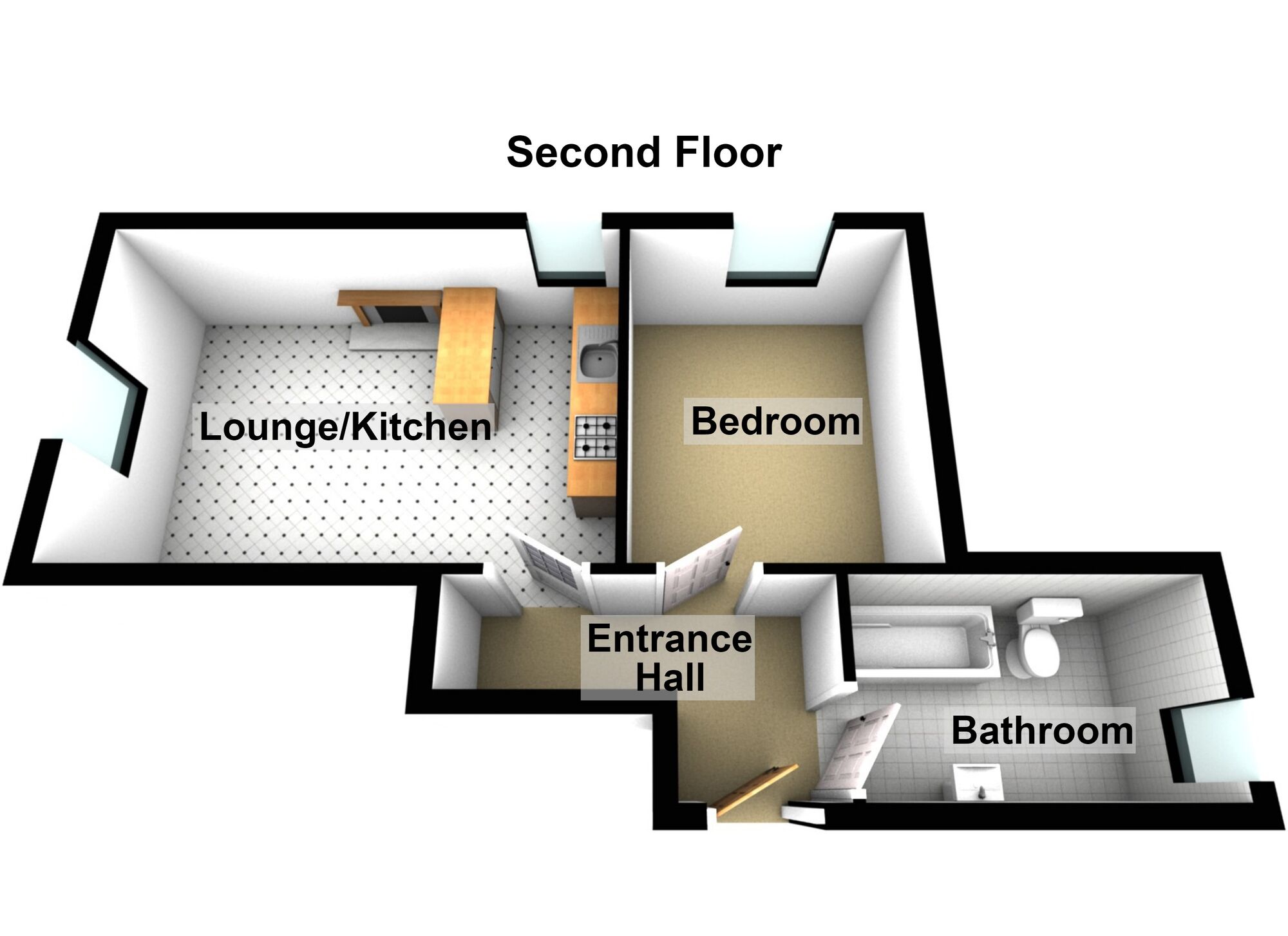 Floorplan of 1 bedroom Flat to rent, St. Marys Square, Gloucester, Gloucestershire, GL1