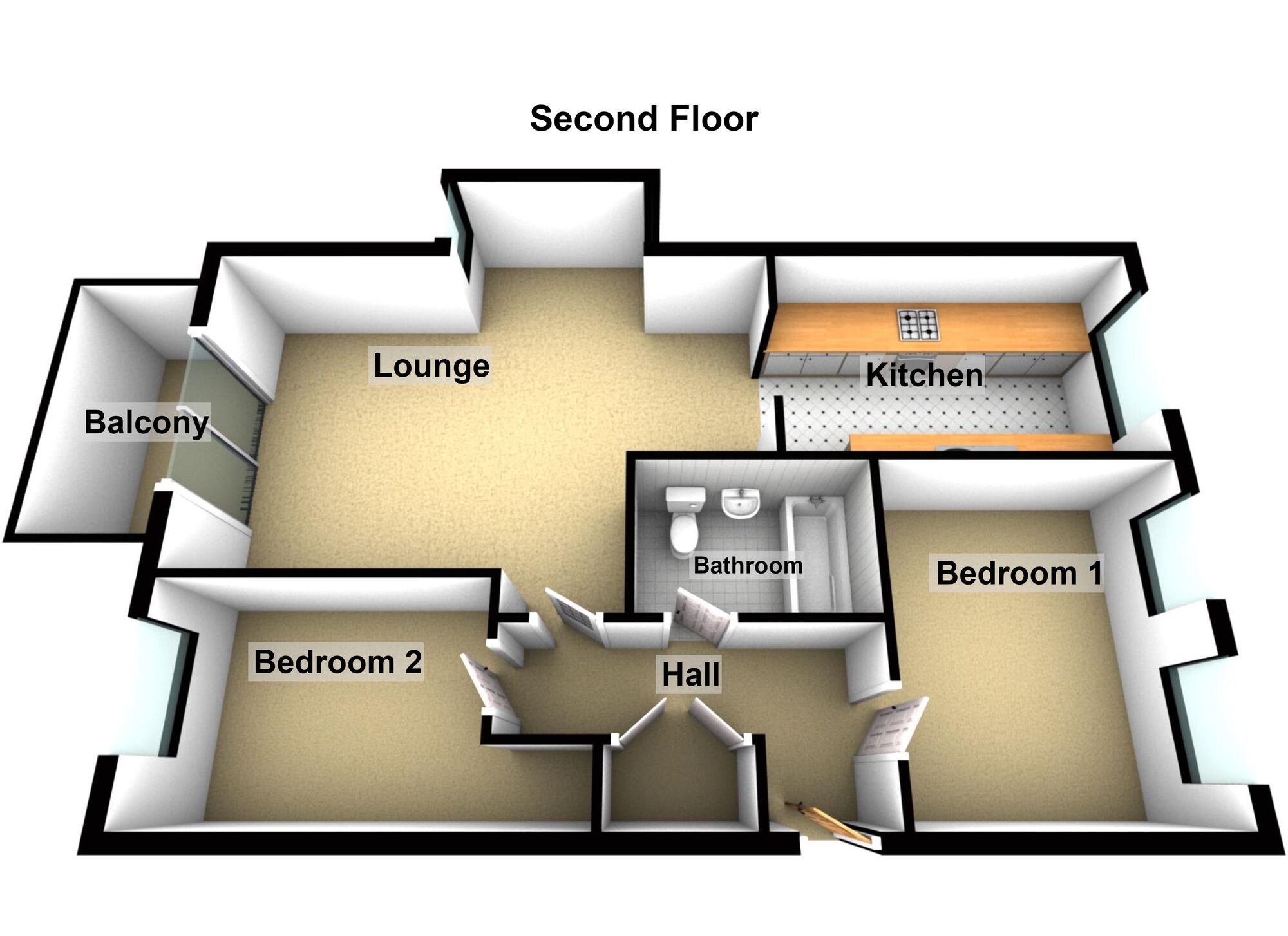 Floorplan of 2 bedroom Flat for sale, Cumberland Road, Bristol, BS1