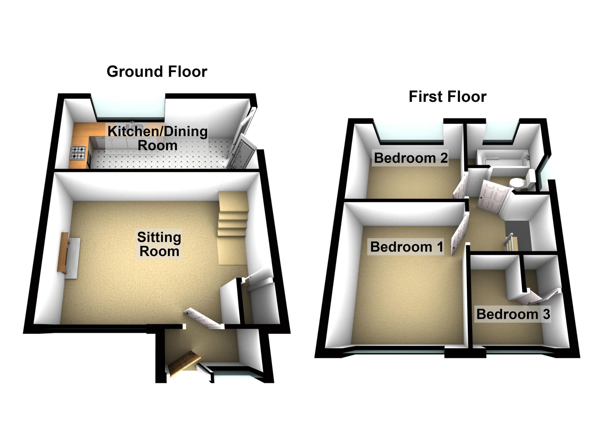 Floorplan of 3 bedroom Semi Detached House for sale, Tavistock Road, Bristol, BS4