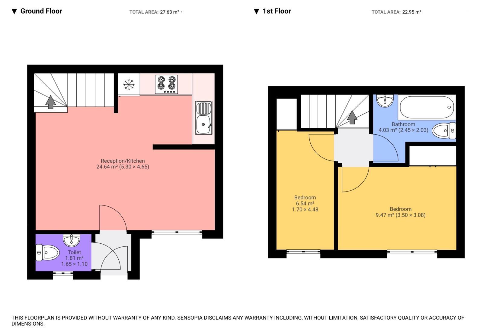 Floorplan of 2 bedroom Mid Terrace House for sale, Huntington Place, Langley, SL3