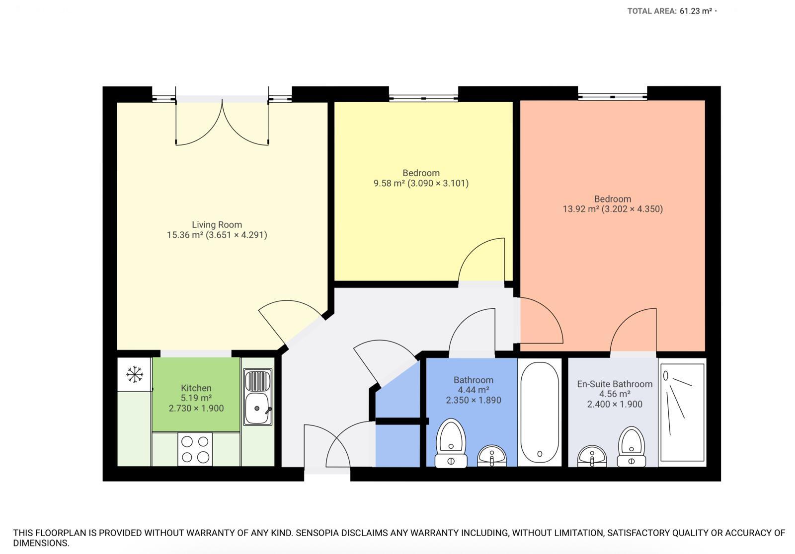 Floorplan of 2 bedroom  Flat for sale, Aspects Court, Slough, Berkshire, SL1