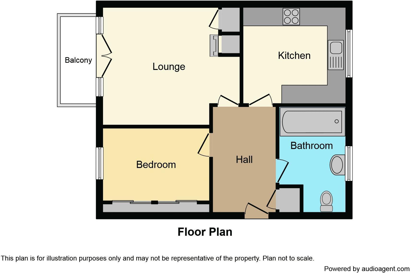 Floorplan of 1 bedroom  Flat for sale, Churchill Road, Slough, Berkshire, SL3
