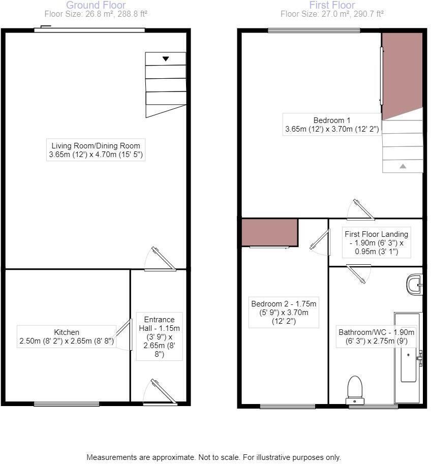 Floorplan of 2 bedroom End Terrace House to rent, Maplin Park, Slough, Berkshire, SL3
