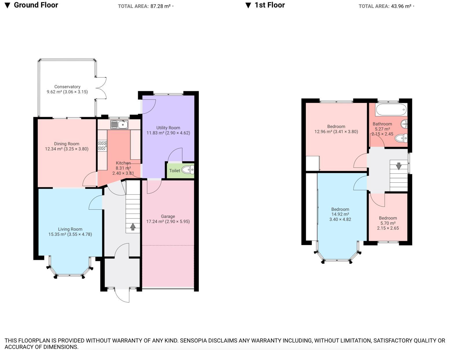 Floorplan of 3 bedroom Semi Detached House for sale, Amanda Court, Slough, Berkshire, SL3