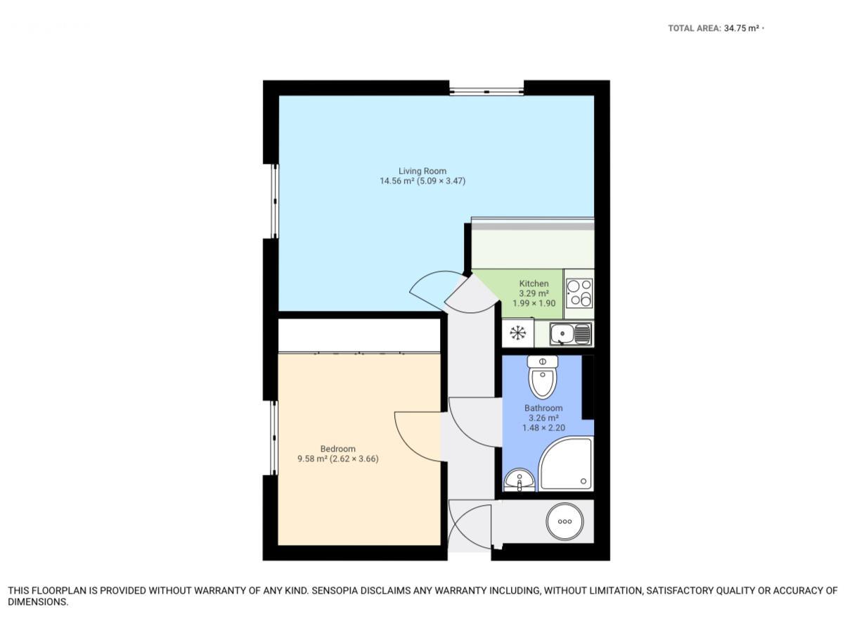 Floorplan of 1 bedroom Flat for sale, Verona Close, Uxbridge, UB8