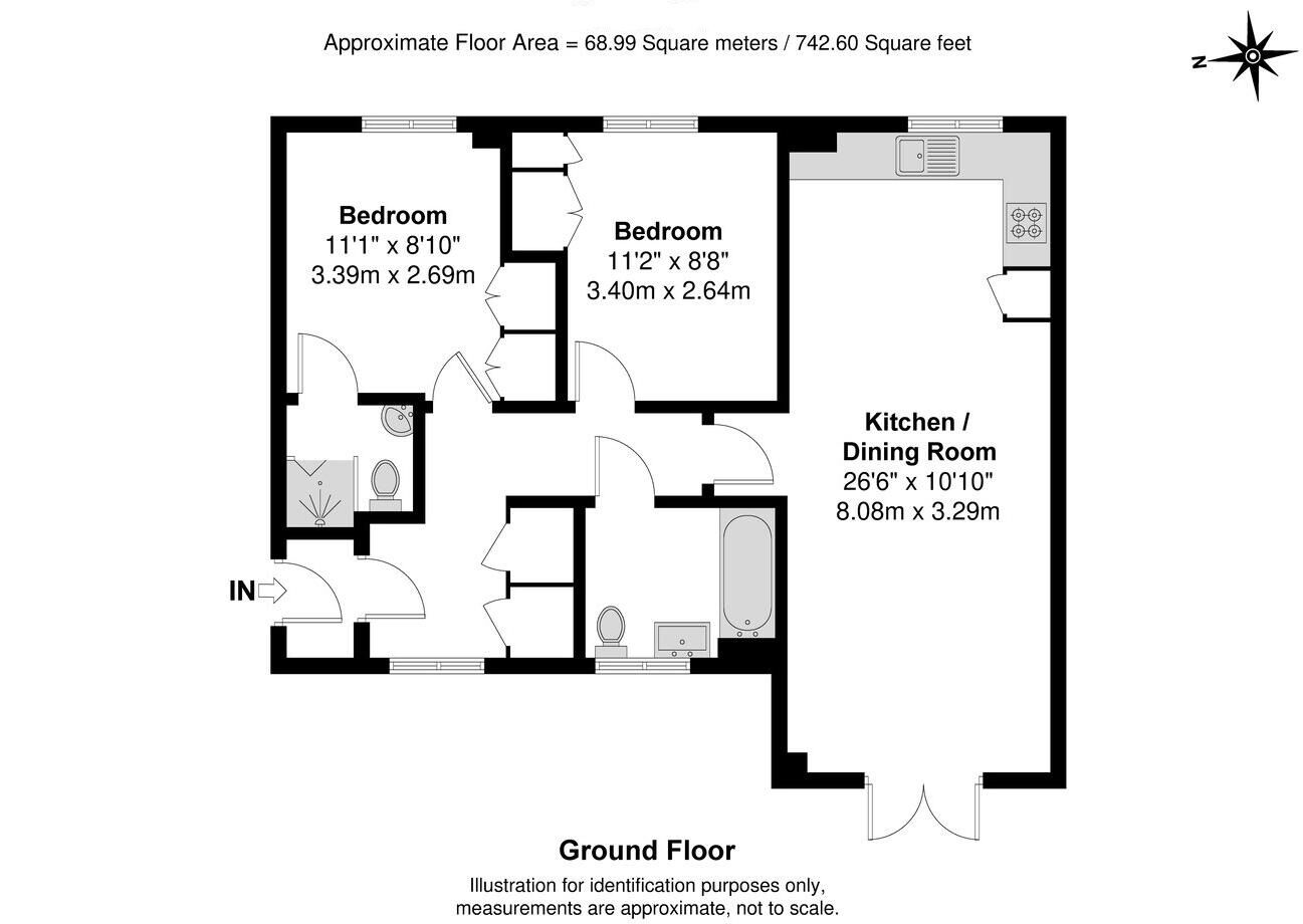 Floorplan of 2 bedroom Flat to rent, Kenyon Way, Slough, Berkshire, SL3