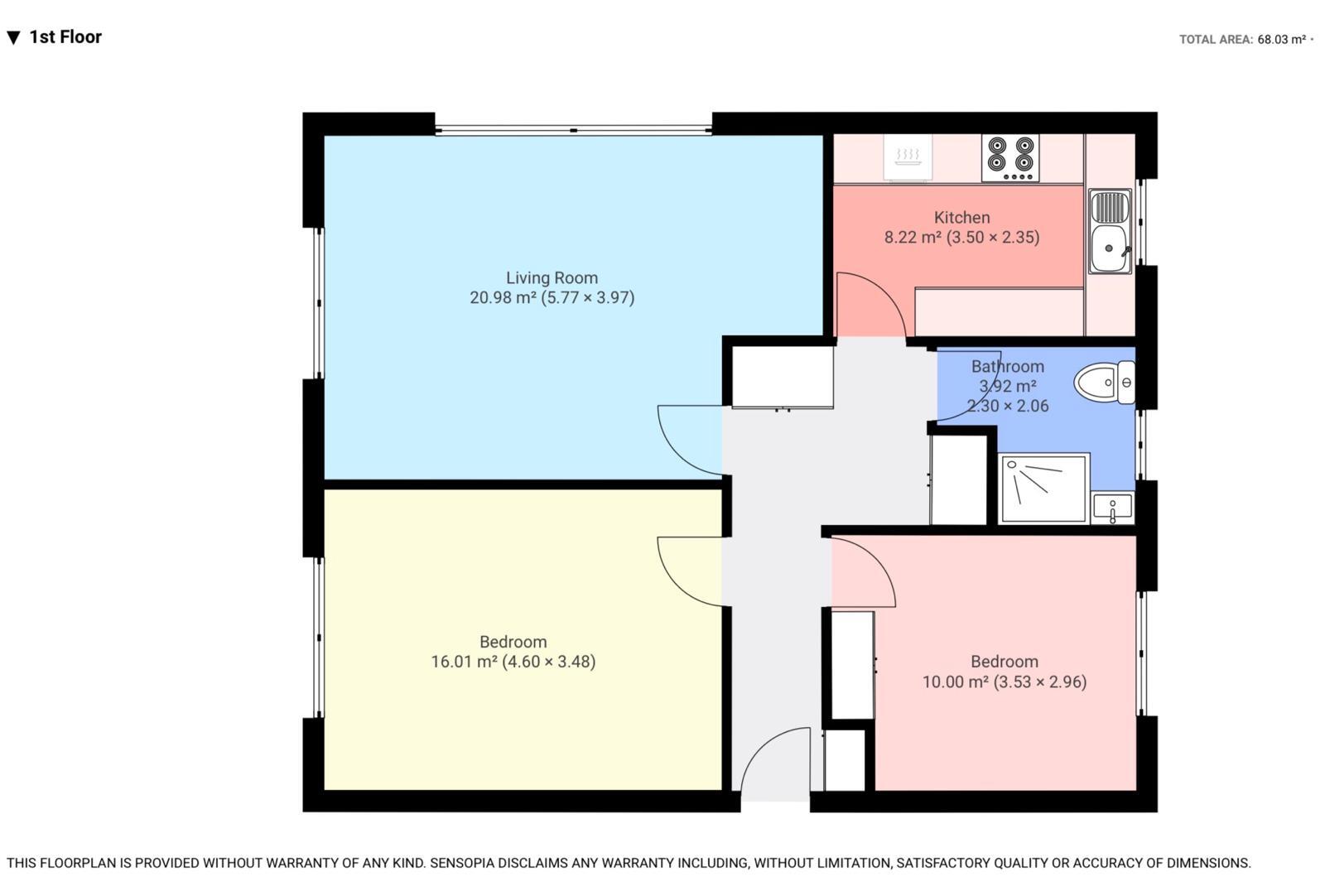 Floorplan of 2 bedroom Flat for sale, Haynes Close, Slough, Berkshire, SL3