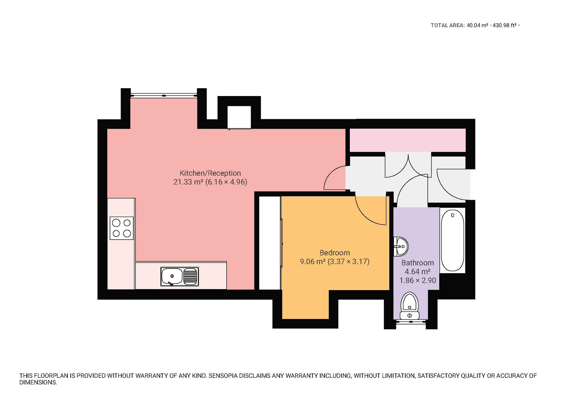Floorplan of 1 bedroom Flat for sale, Kenyon Way, Slough, Berkshire, SL3