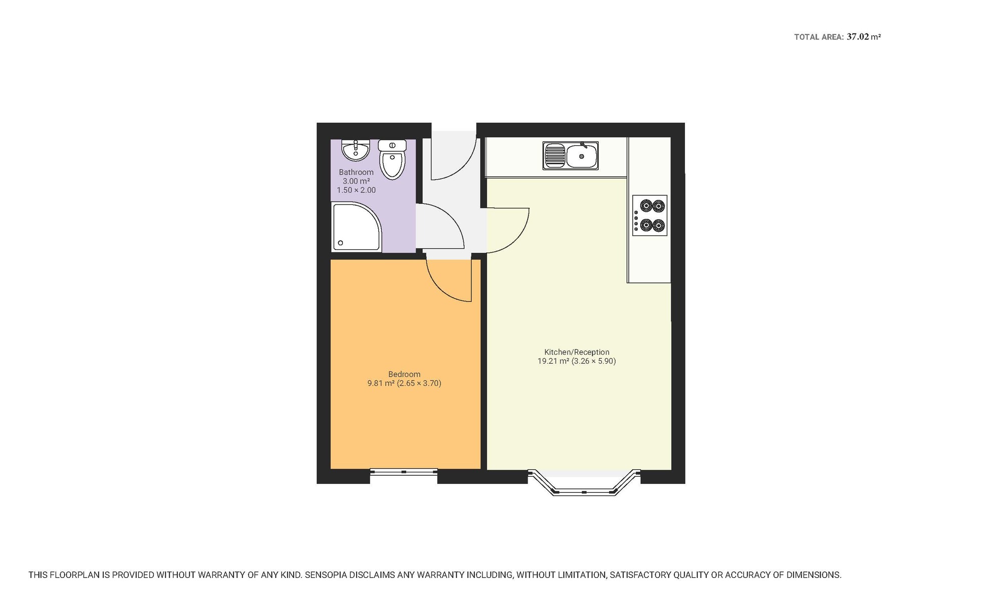 Floorplan of 1 bedroom Flat to rent, London Road, Slough, Berkshire, SL3