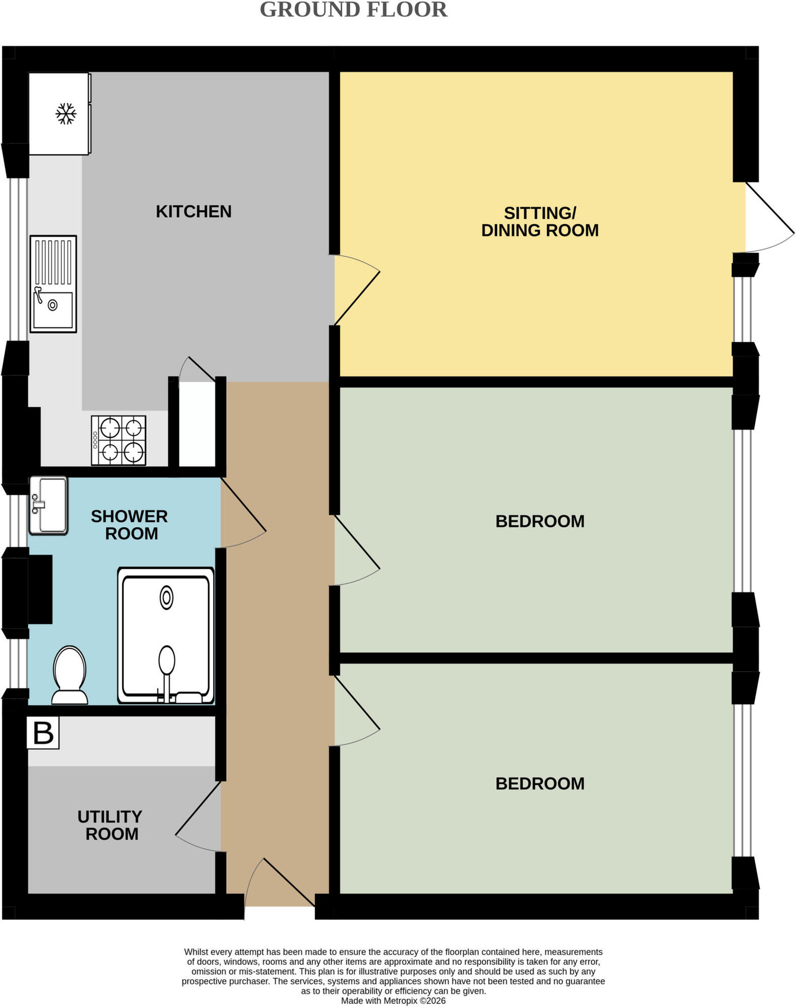 Floorplan of 2 bedroom Flat for sale, Grampian Way, Slough, Berkshire, SL3