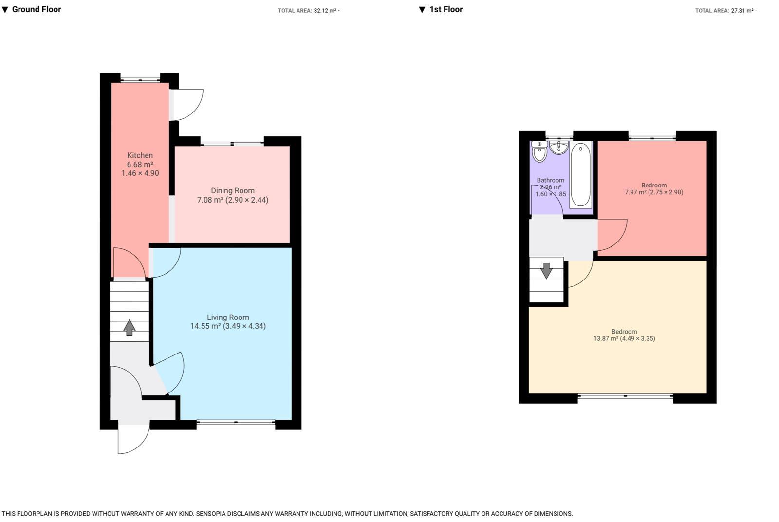 Floorplan of 2 bedroom Mid Terrace House for sale, Woodrow Avenue, Hayes, UB4