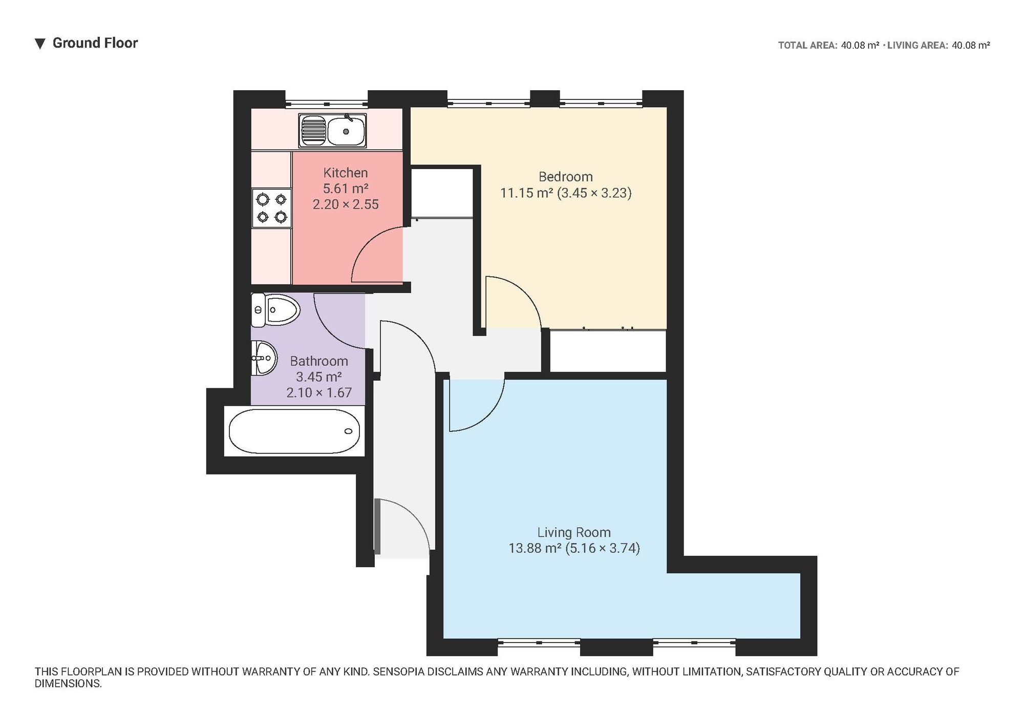 Floorplan of 1 bedroom Flat for sale, Amberley Place, Windsor, Berkshire, SL4