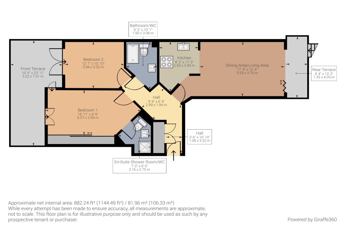 Floorplan of 2 bedroom  Flat for sale, Fairway Court, Fletcher Road, Gateshead, NE8