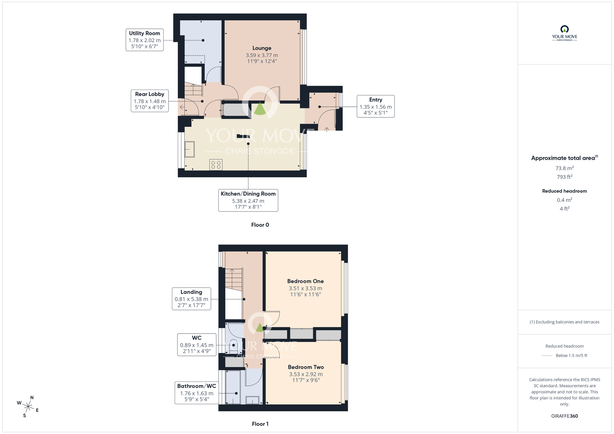 Floorplan of 2 bedroom Semi Detached House for sale, Woodburn, Leam Lane, Gateshead, NE10