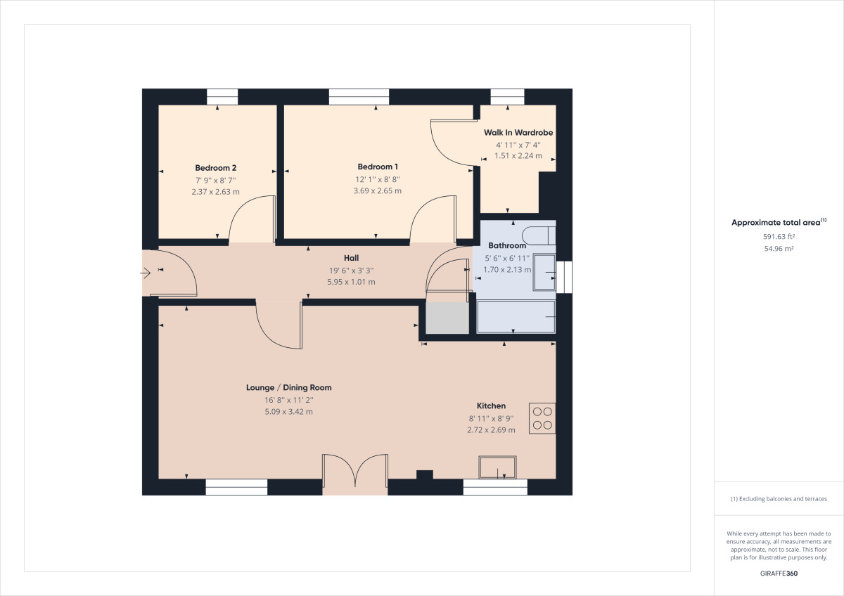 Floorplan of 2 bedroom  Flat to rent, Sanderson Villas, St James Village, Tyne And Wear, NE8
