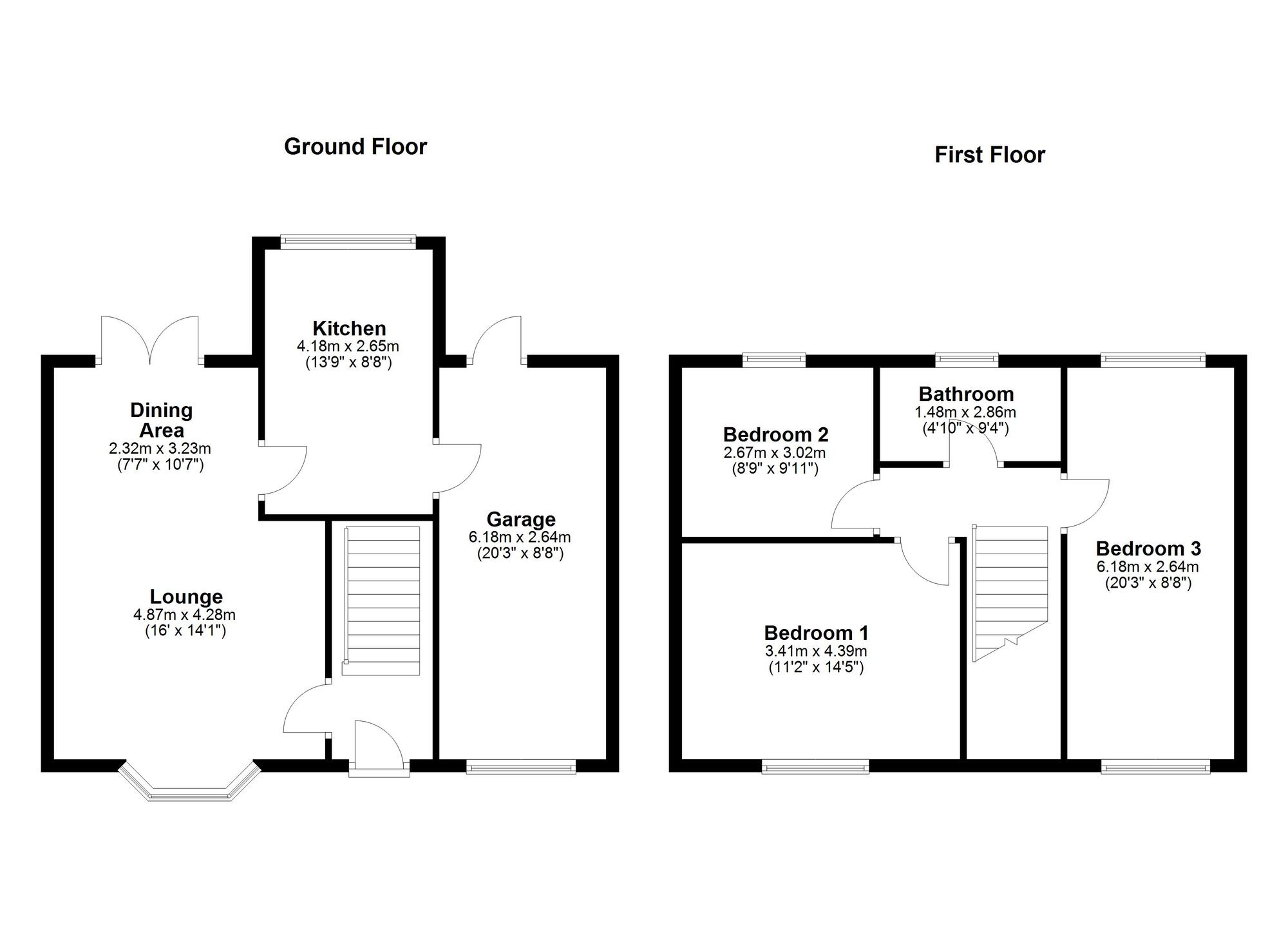 Floorplan of 3 bedroom Semi Detached House for sale, Causeway, Gateshead, NE9