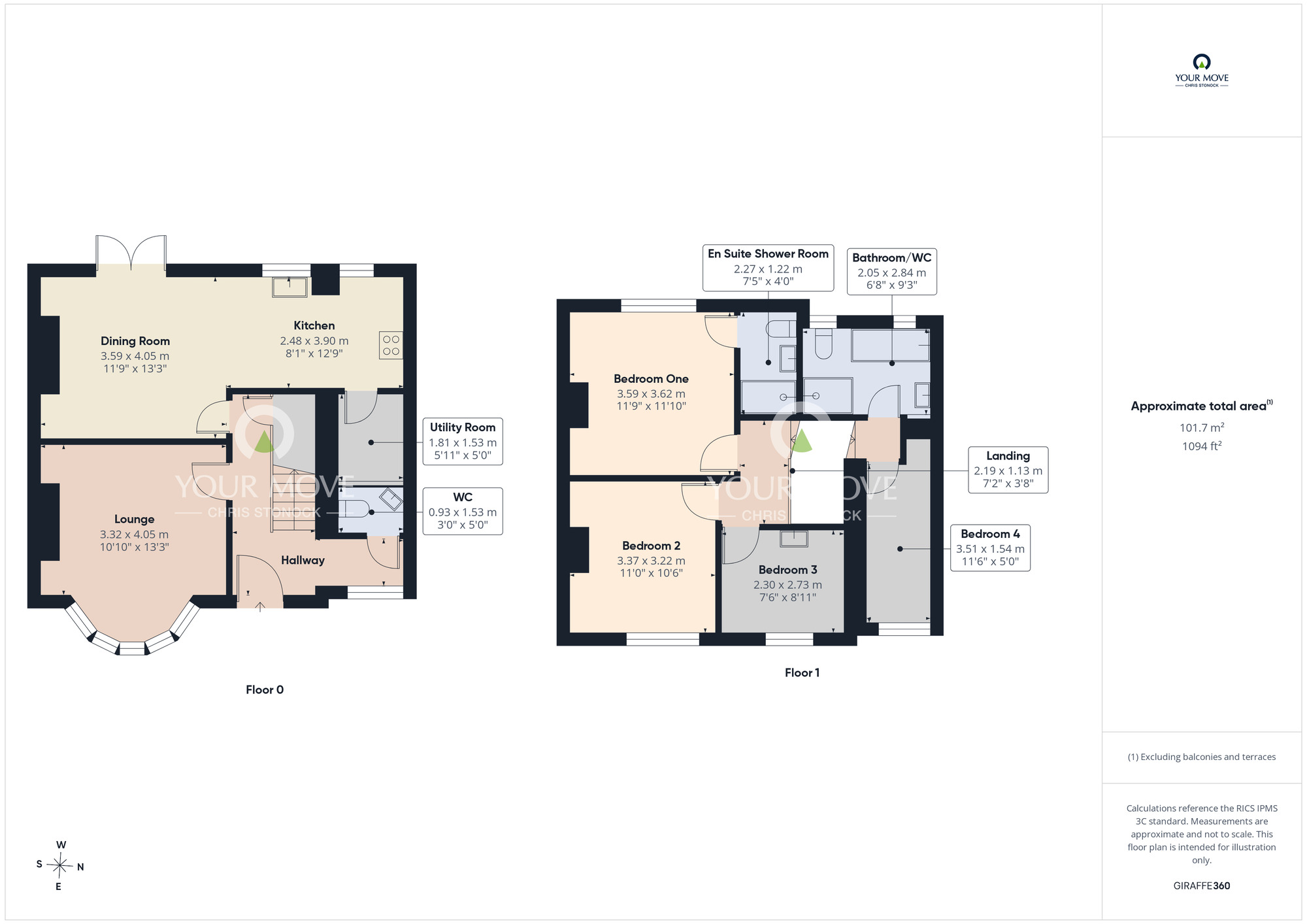 Floorplan of 4 bedroom Semi Detached House to rent, Thornlea Gardens, Low Fell, Gateshead, NE9