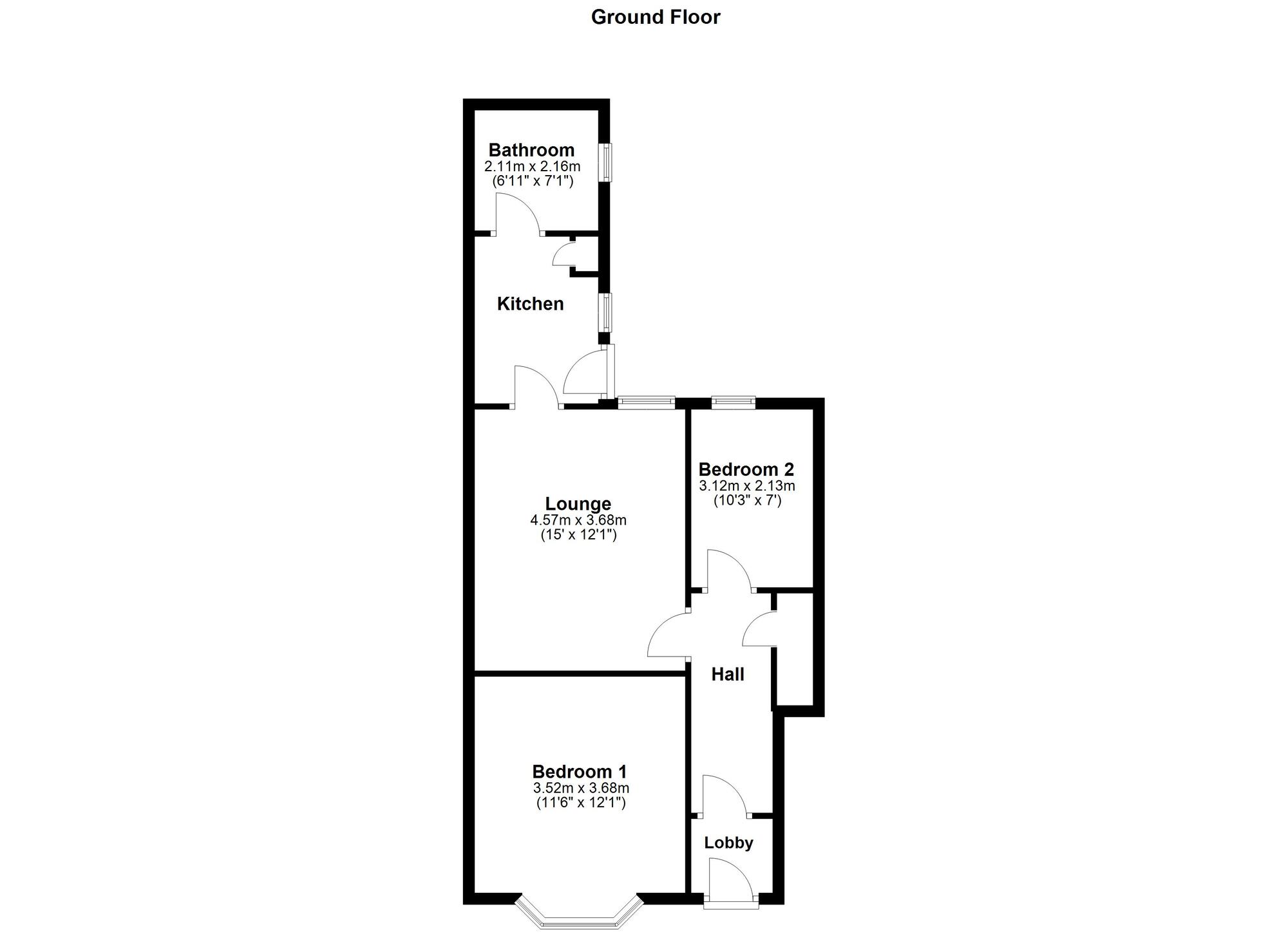 Floorplan of 2 bedroom  Flat for sale, Sunderland Road, Gateshead, NE8