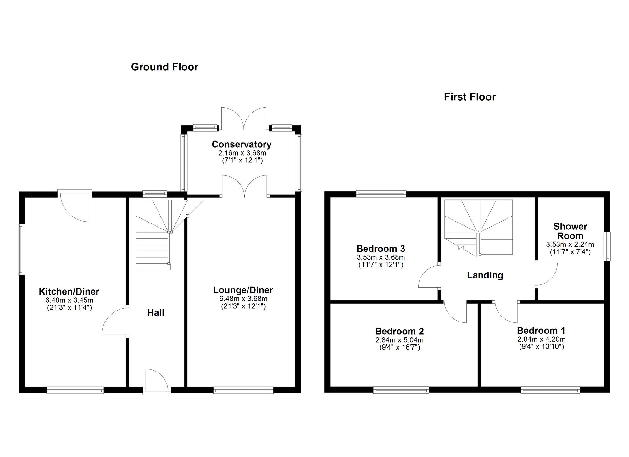 Floorplan of 3 bedroom Semi Detached House for sale, Lansbury Gardens, Wardley, Gateshead, NE10