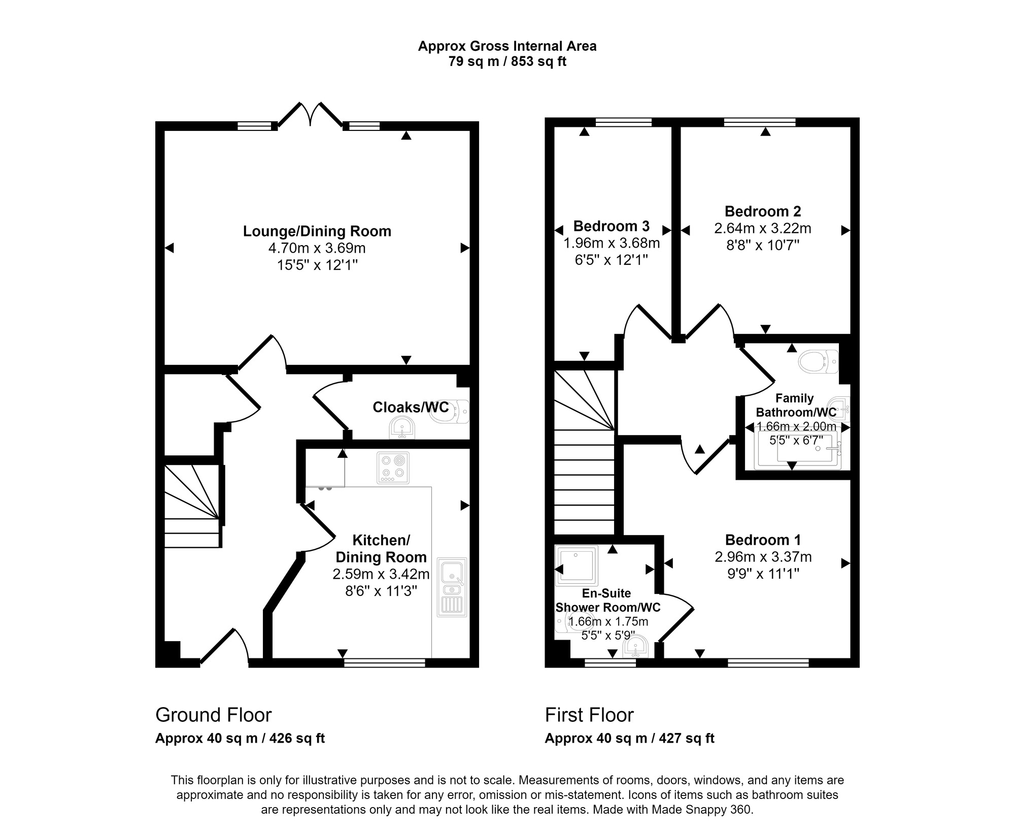 Floorplan of 3 bedroom Semi Detached House to rent, Railway Close, Springwell Village, Gateshead, NE9