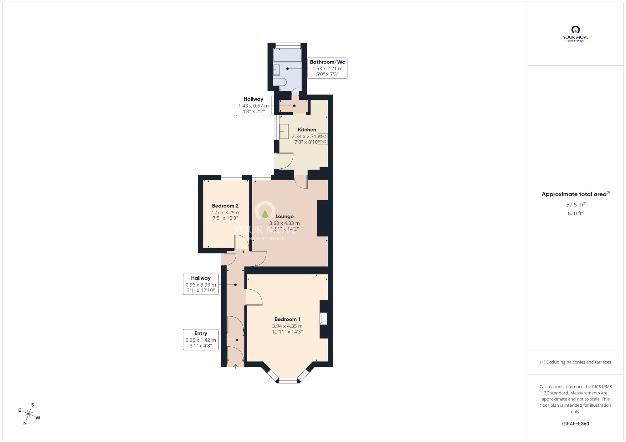 Floorplan of 2 bedroom Flat for sale, St. Aidans Street, Bensham, Gateshead, NE8