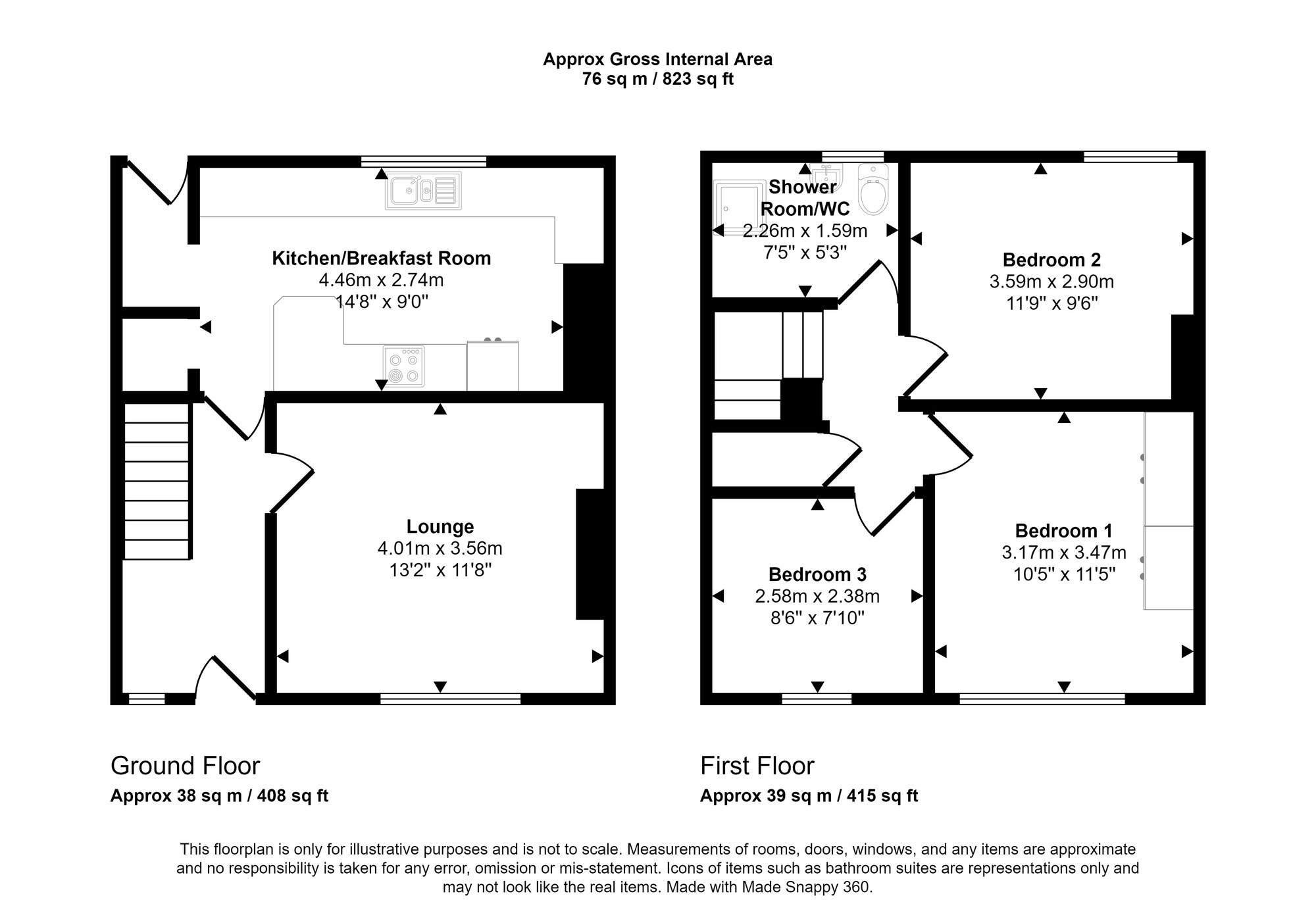 3 bedroom Mid Terrace House for sale, Heworth Burn Crescent, Felling, NE10 £90,000