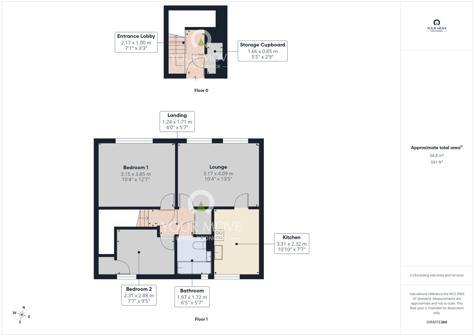 Floorplan of 2 bedroom Flat to rent, Chopwell Gardens, Wrekenton, Gateshead, NE9
