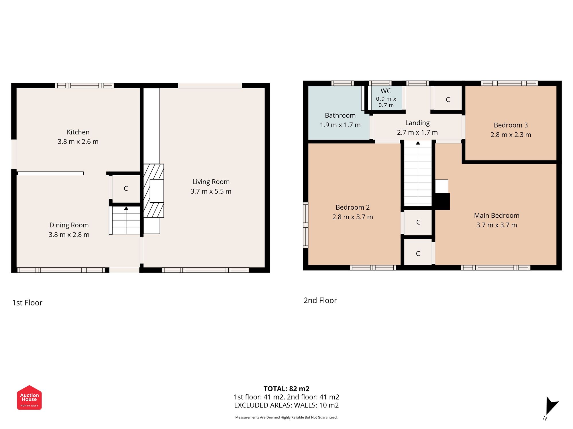 Floorplan of 3 bedroom Semi Detached House for sale, Tyne View Gardens, Pelaw, Gateshead, NE10