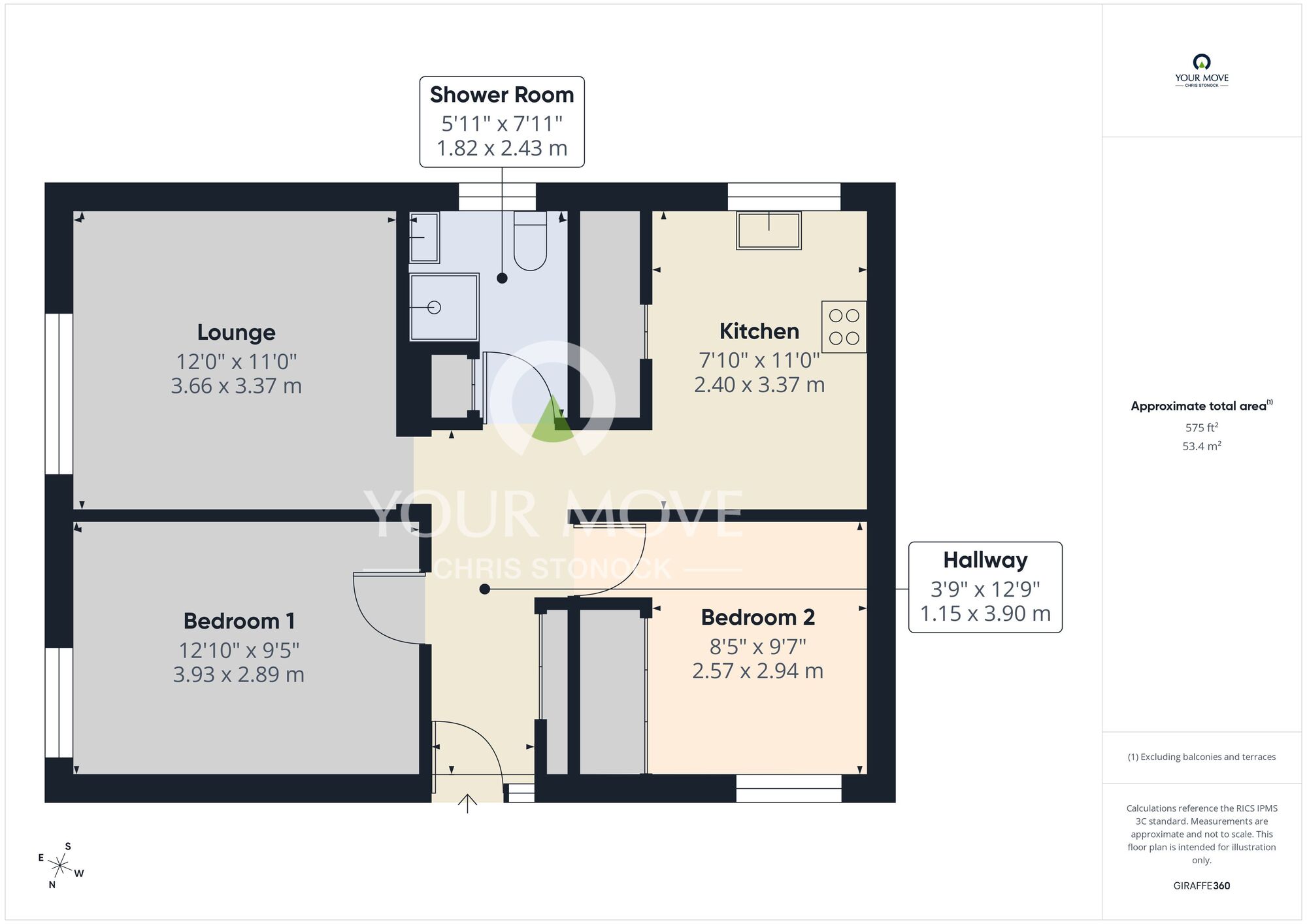Floorplan of 2 bedroom Flat for sale, Queens Court, Teams, Gateshead, NE8