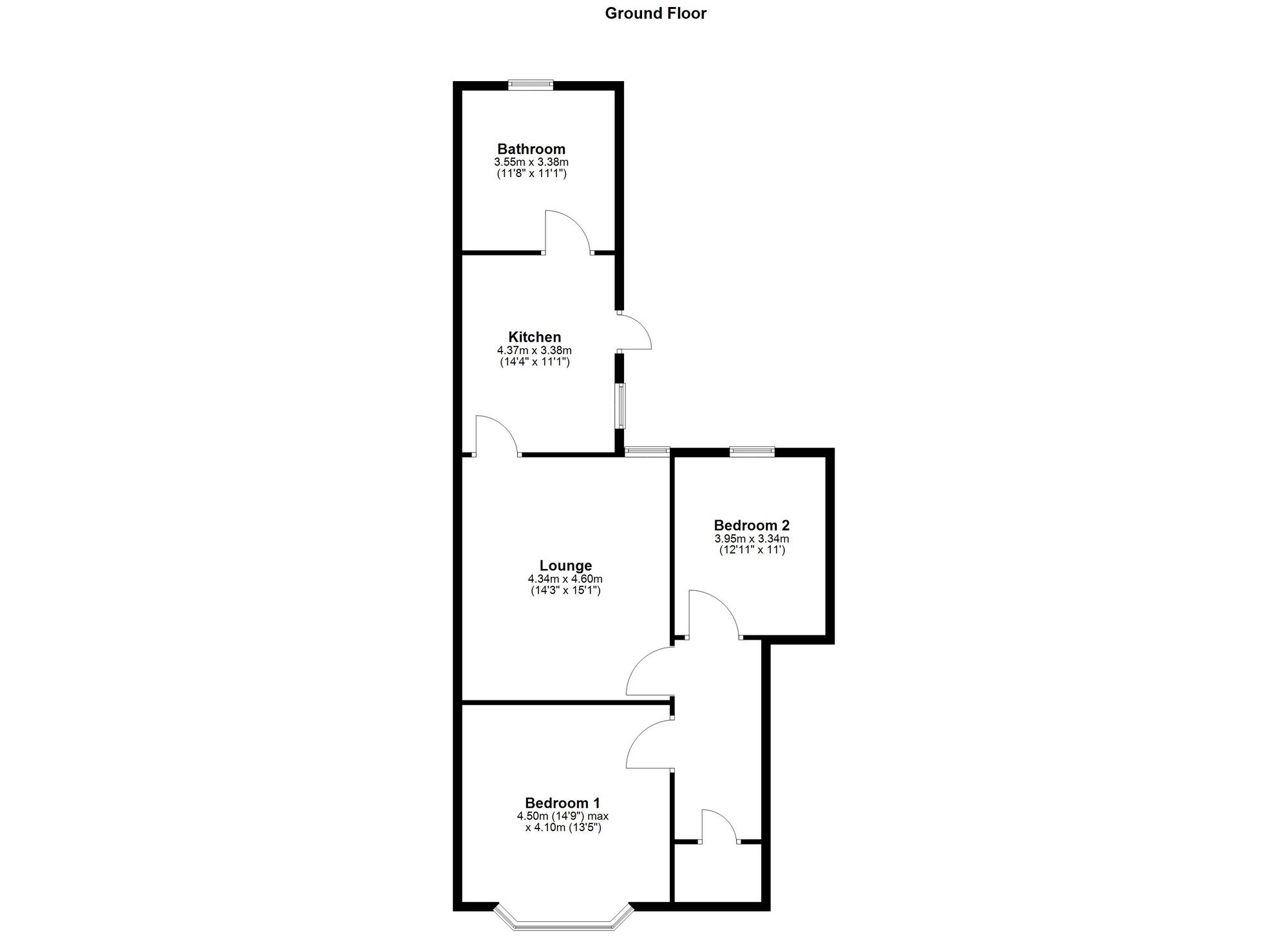 Floorplan of 2 bedroom  Flat for sale, Avenue Road, Saltwell, Gateshead, NE8