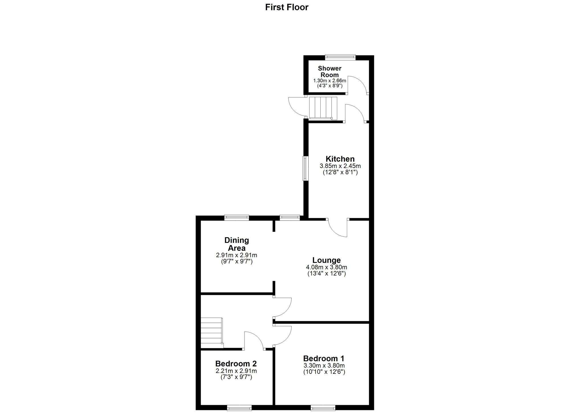 Floorplan of 2 bedroom  Flat for sale, Wood Terrace, Bill Quay, Gateshead, NE10