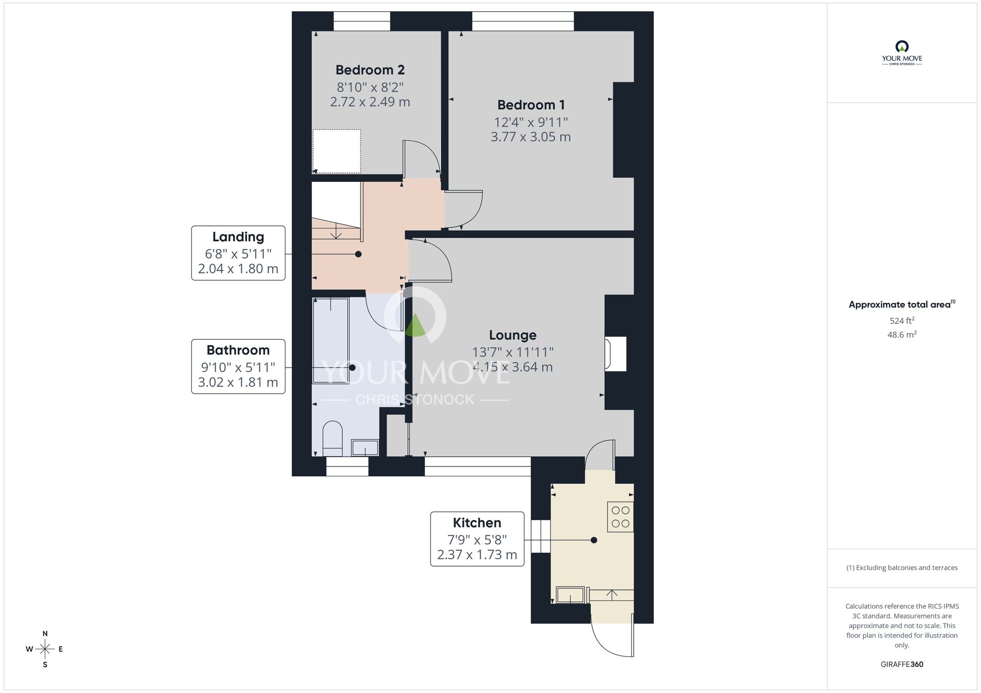 Floorplan of 2 bedroom Flat to rent, Maxwell Street, Gateshead, NE8