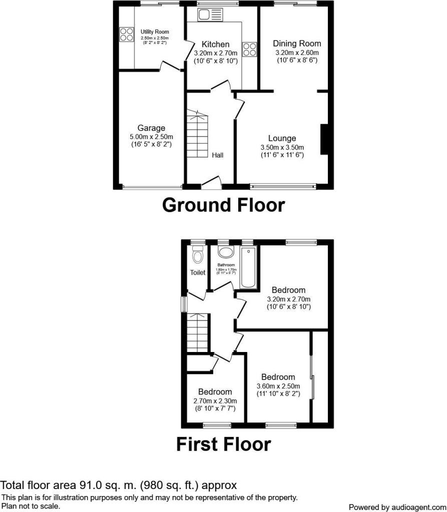 Floorplan of 3 bedroom Semi Detached House for sale, Wardley Drive, Wardley, Gateshead, NE10
