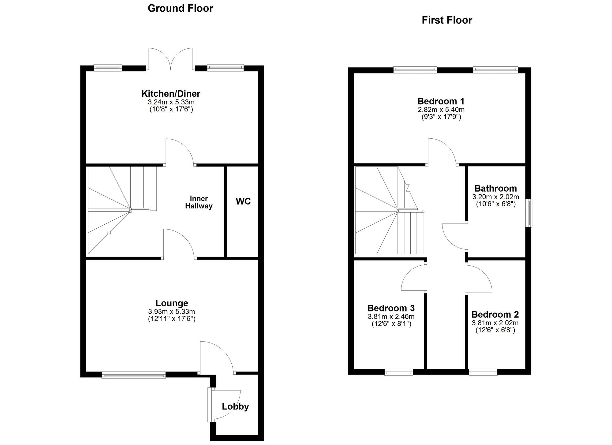 Floorplan of 3 bedroom Mid Terrace House for sale, Morrison Street, Gateshead, NE8
