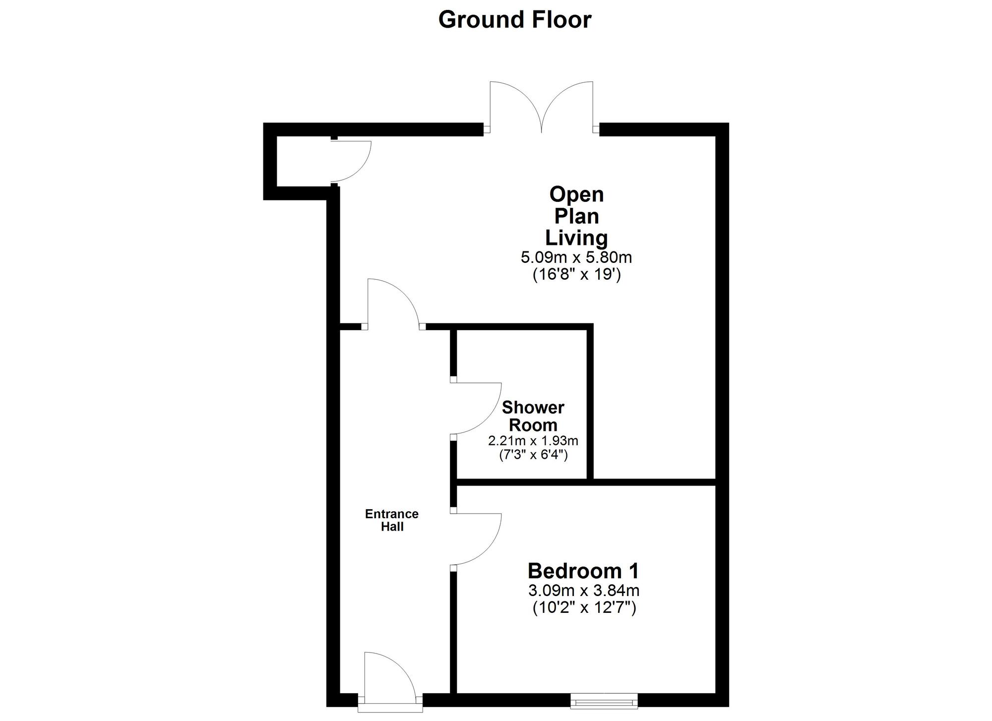 Floorplan of 1 bedroom  Flat for sale, Willbrook House, Worsdell Drive, Gateshead, NE8