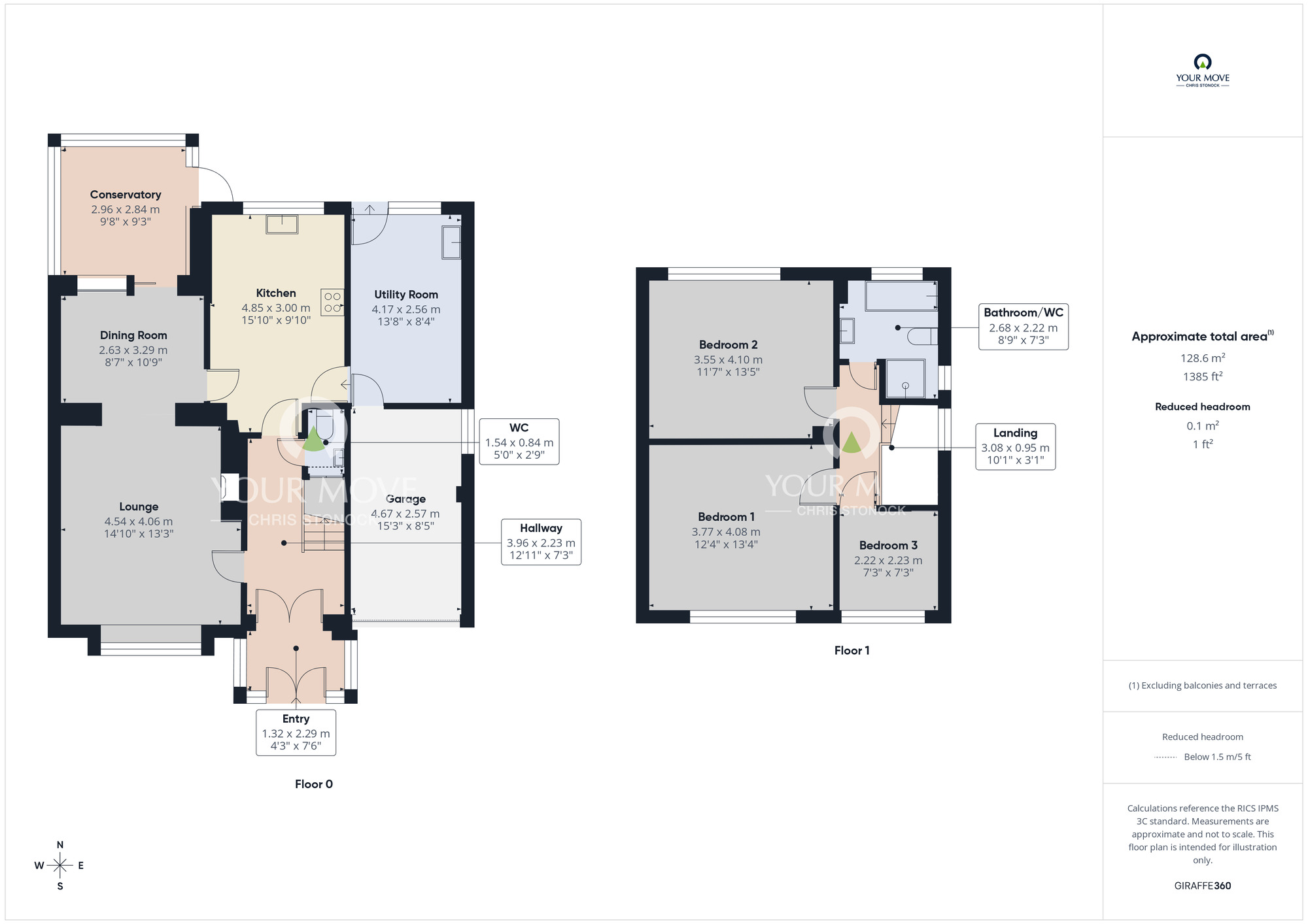 Floorplan of 3 bedroom Detached House for sale, Valley Drive, Low Fell, Gateshead, NE9