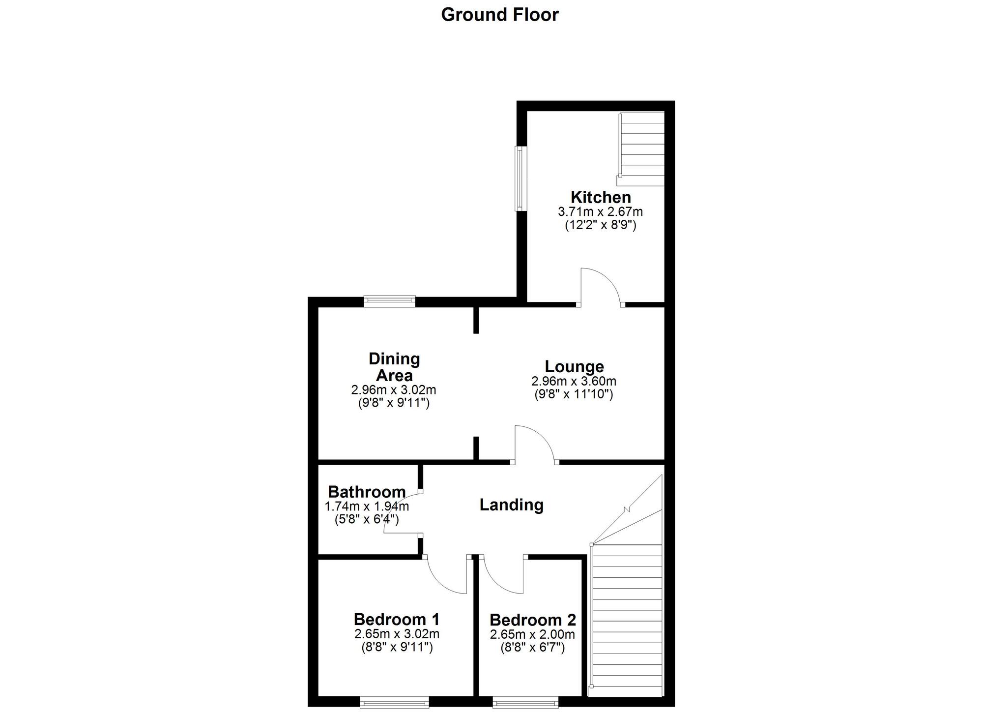 Floorplan of 2 bedroom  Flat for sale, Tulip Street, Gateshead, NE10