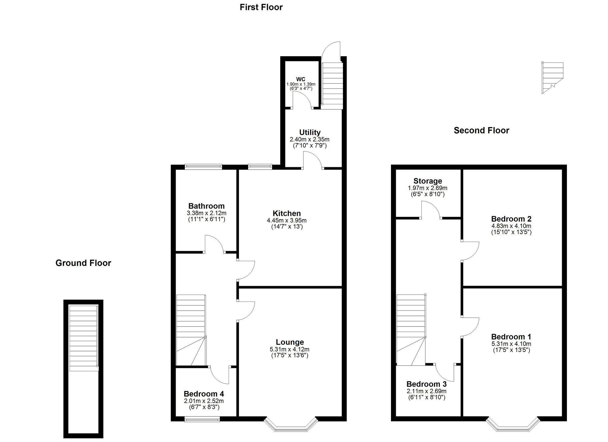 Floorplan of 4 bedroom  Flat for sale, Prince Consort Road, Gateshead, NE8