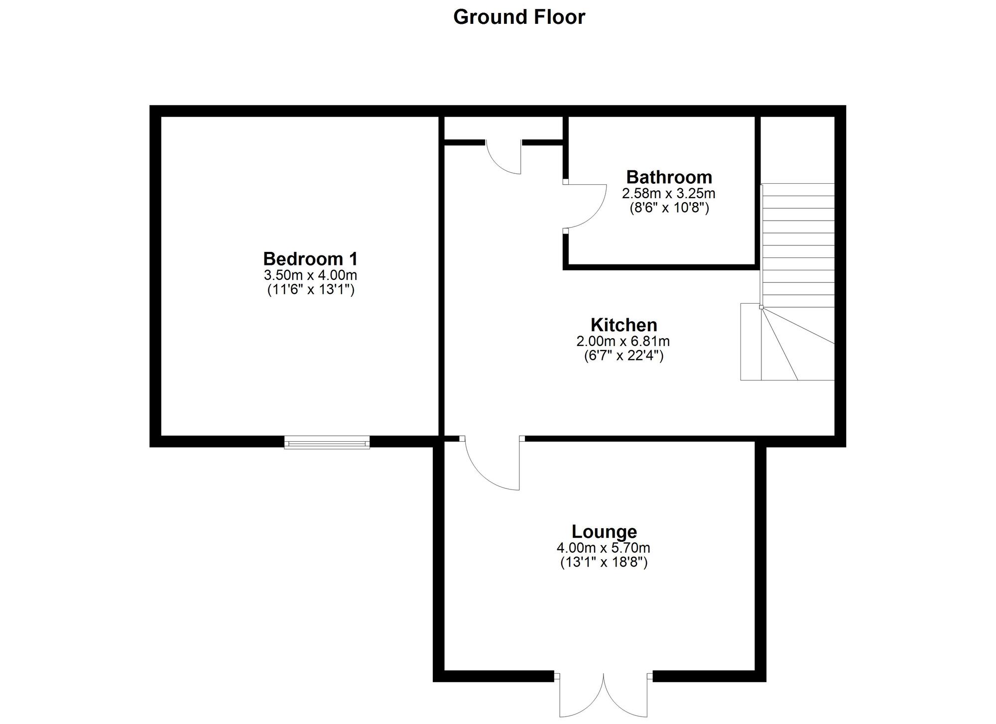 Floorplan of 1 bedroom  Flat for sale, Collingwood Street, Gateshead, NE10
