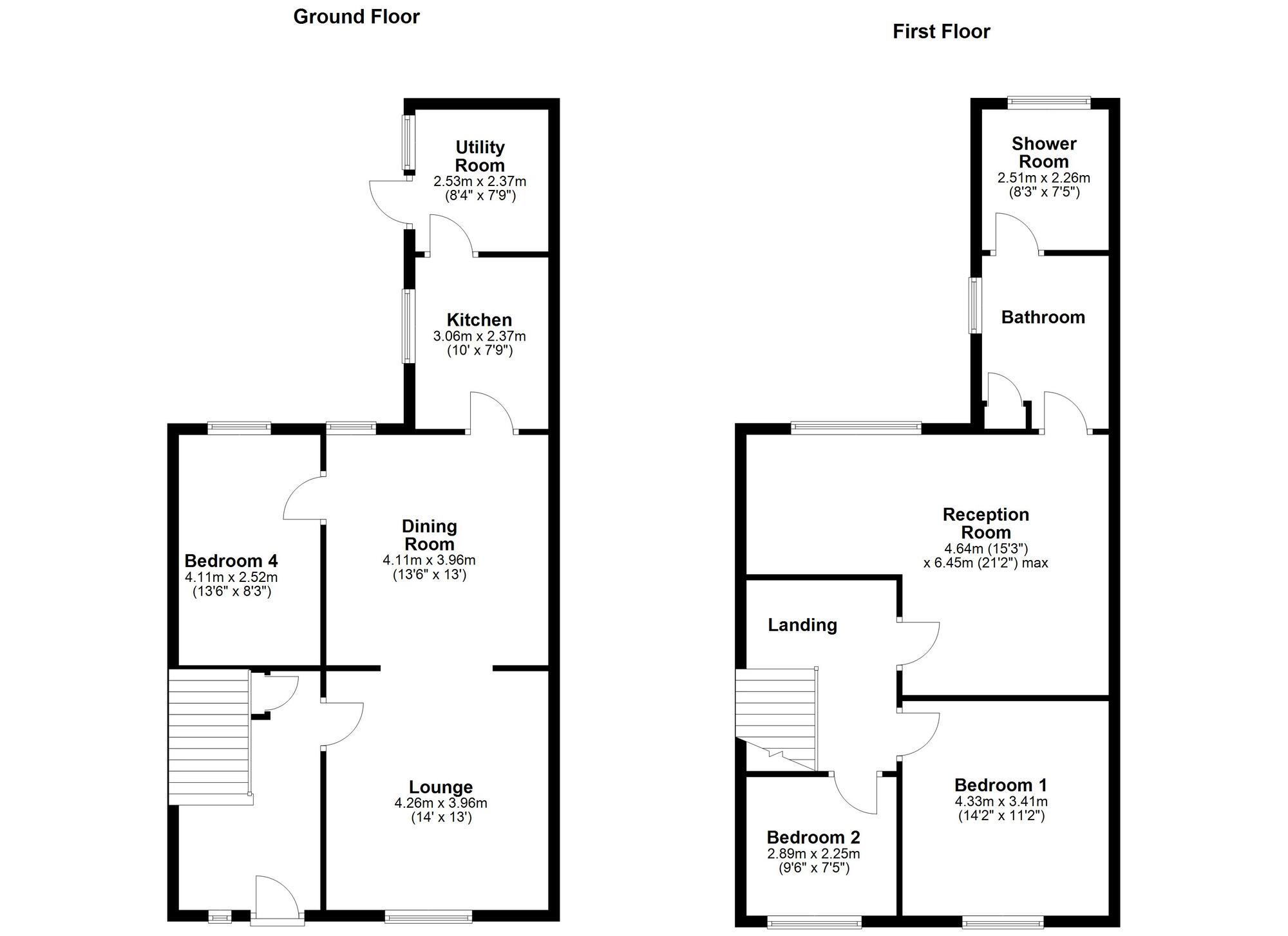 Floorplan of 4 bedroom Mid Terrace House for sale, York Street, Pelaw, Gateshead, NE10