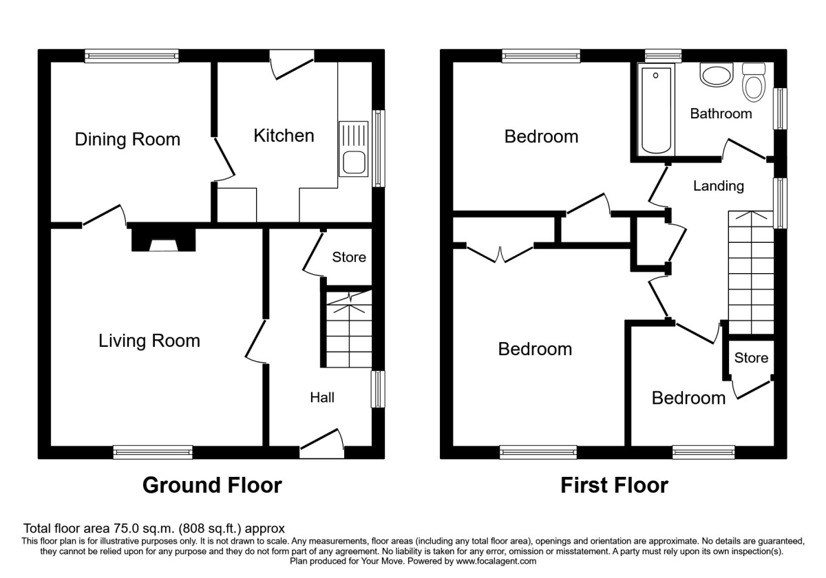 Floorplan of 3 bedroom Semi Detached House for sale, Shibdon Crescent, Blaydon-On-Tyne, NE21